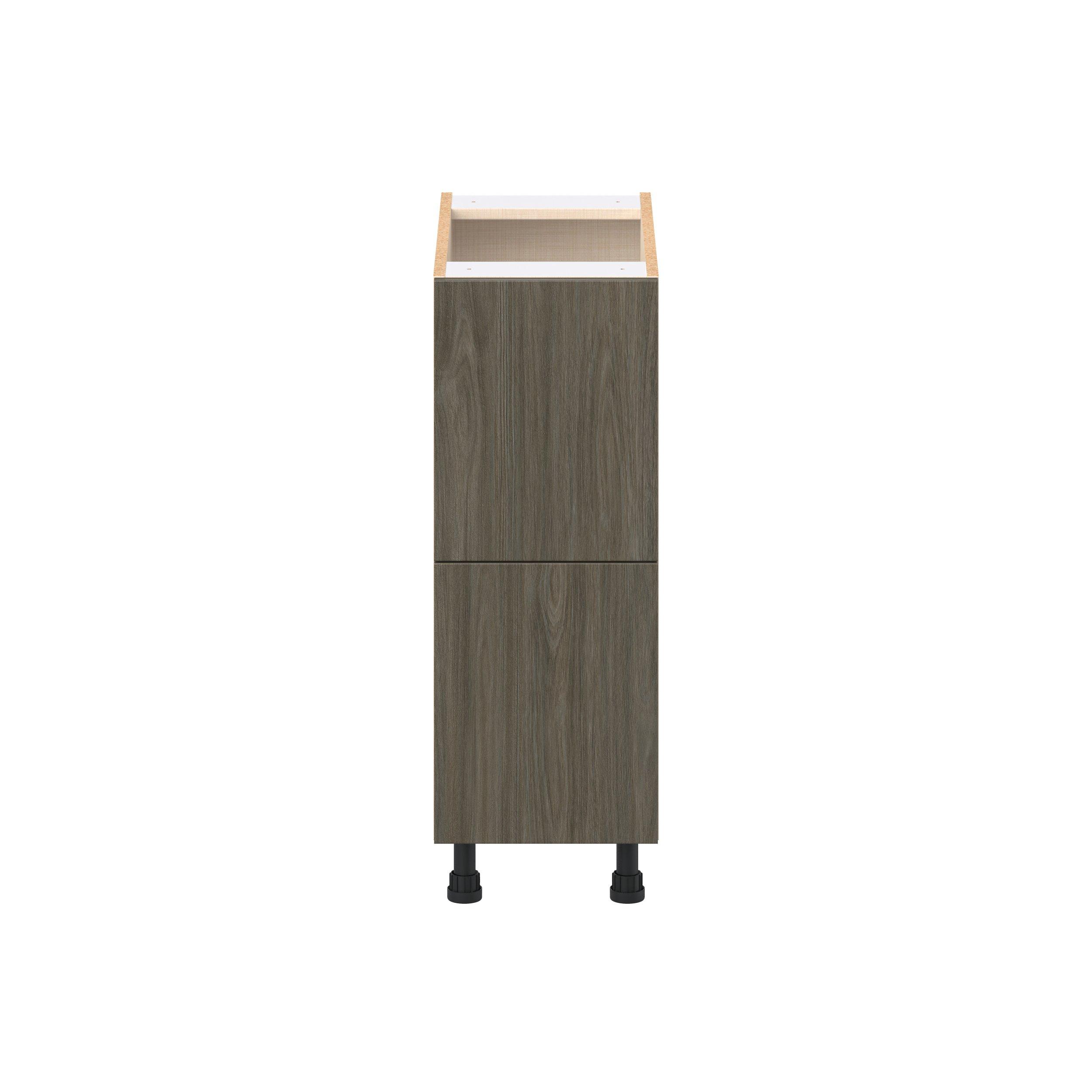 Glenwood 12 in. Burnt Walnut Drawer Base Cabinet