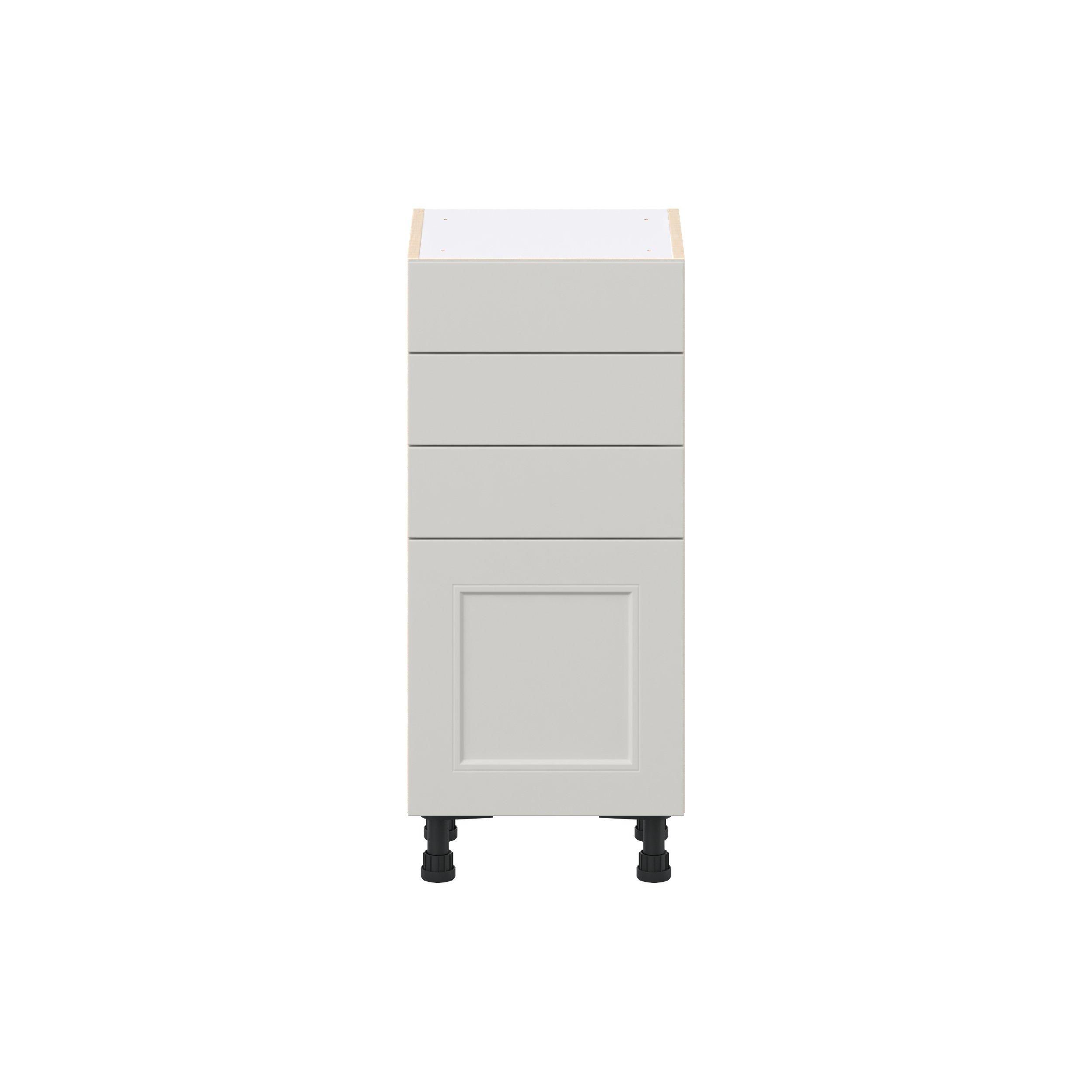 Lenox 15 in. Painted Light Gray Shallow Base Cabinet