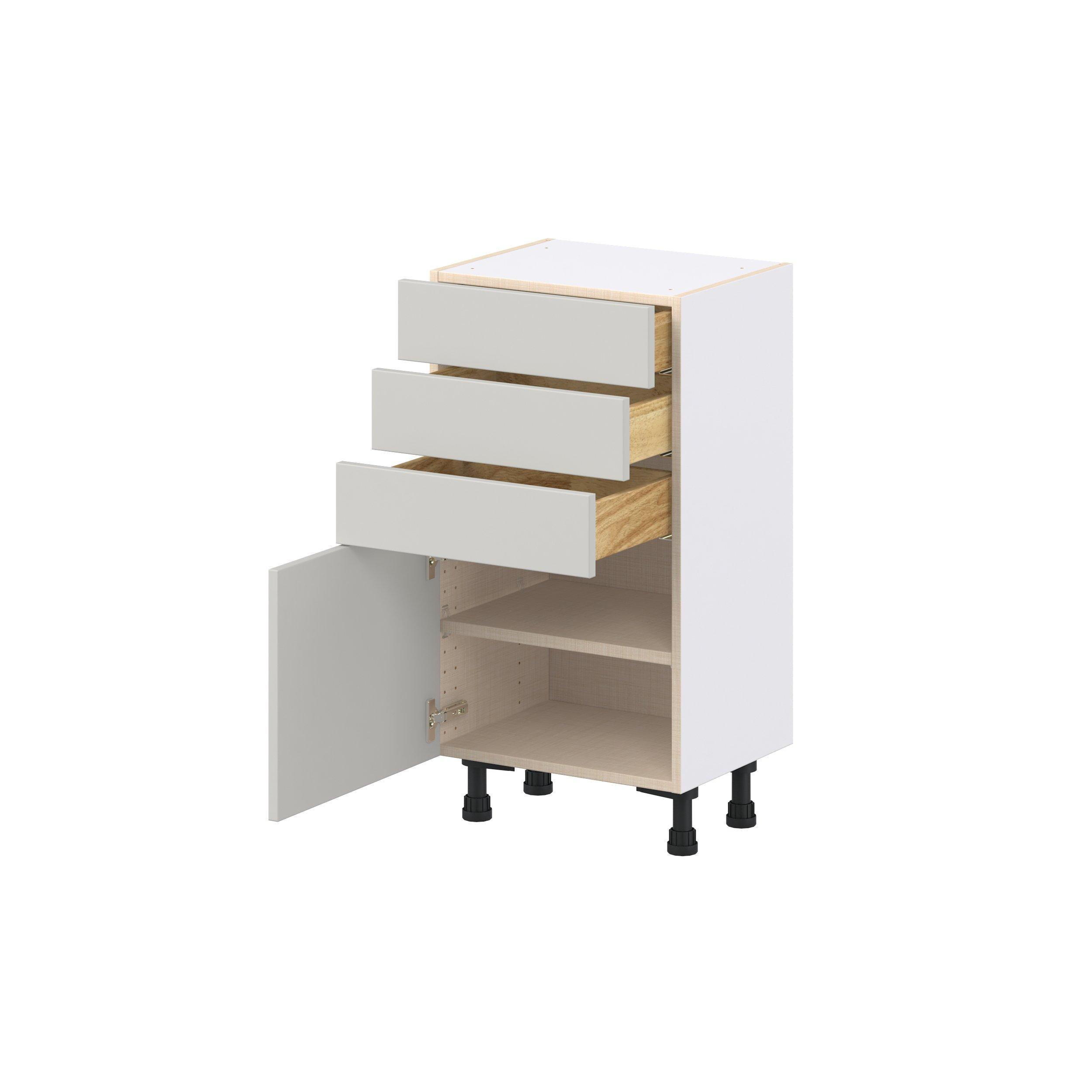Lenox 18 in. Painted Light Gray Shallow Base Cabinet