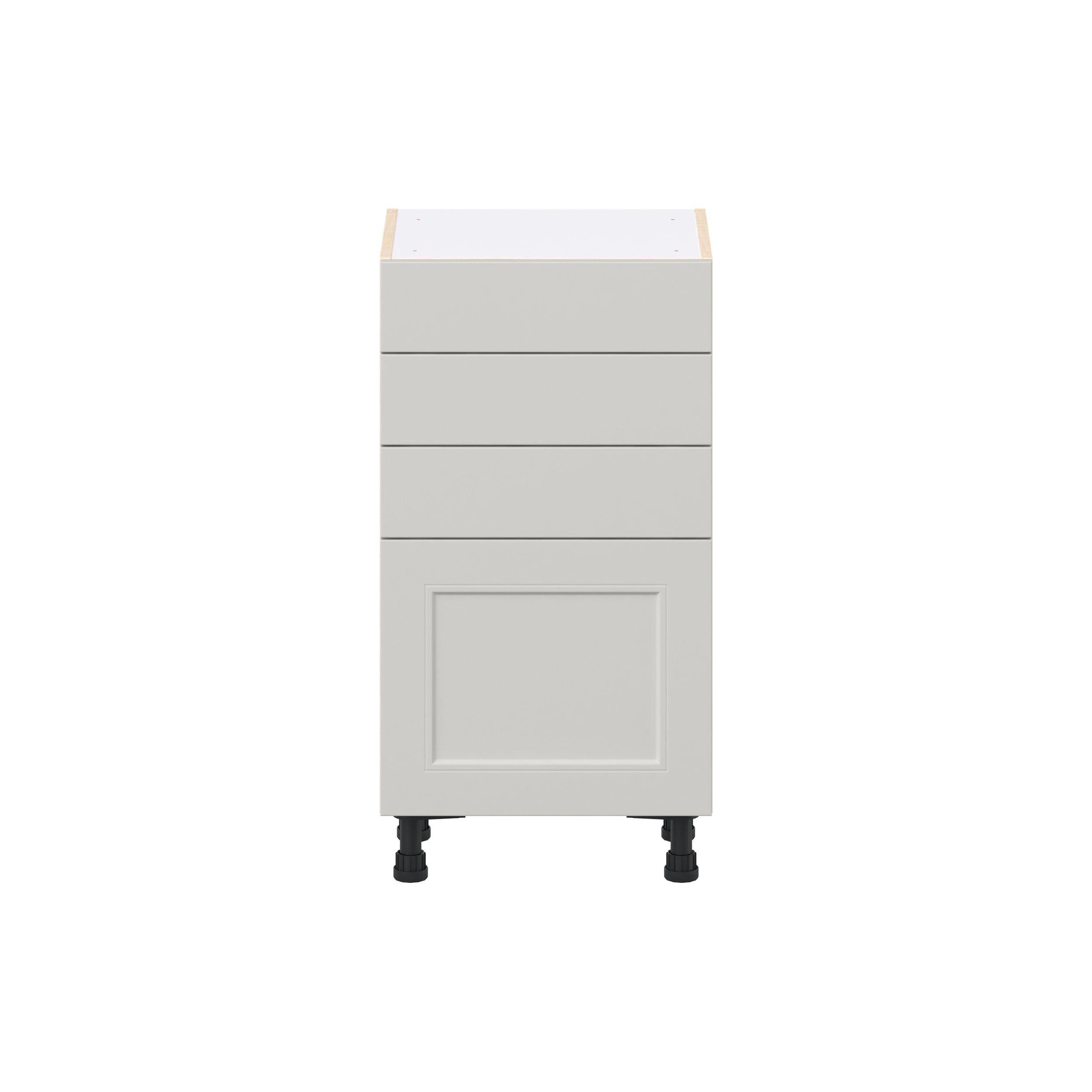Lenox 18 in. Painted Light Gray Shallow Base Cabinet
