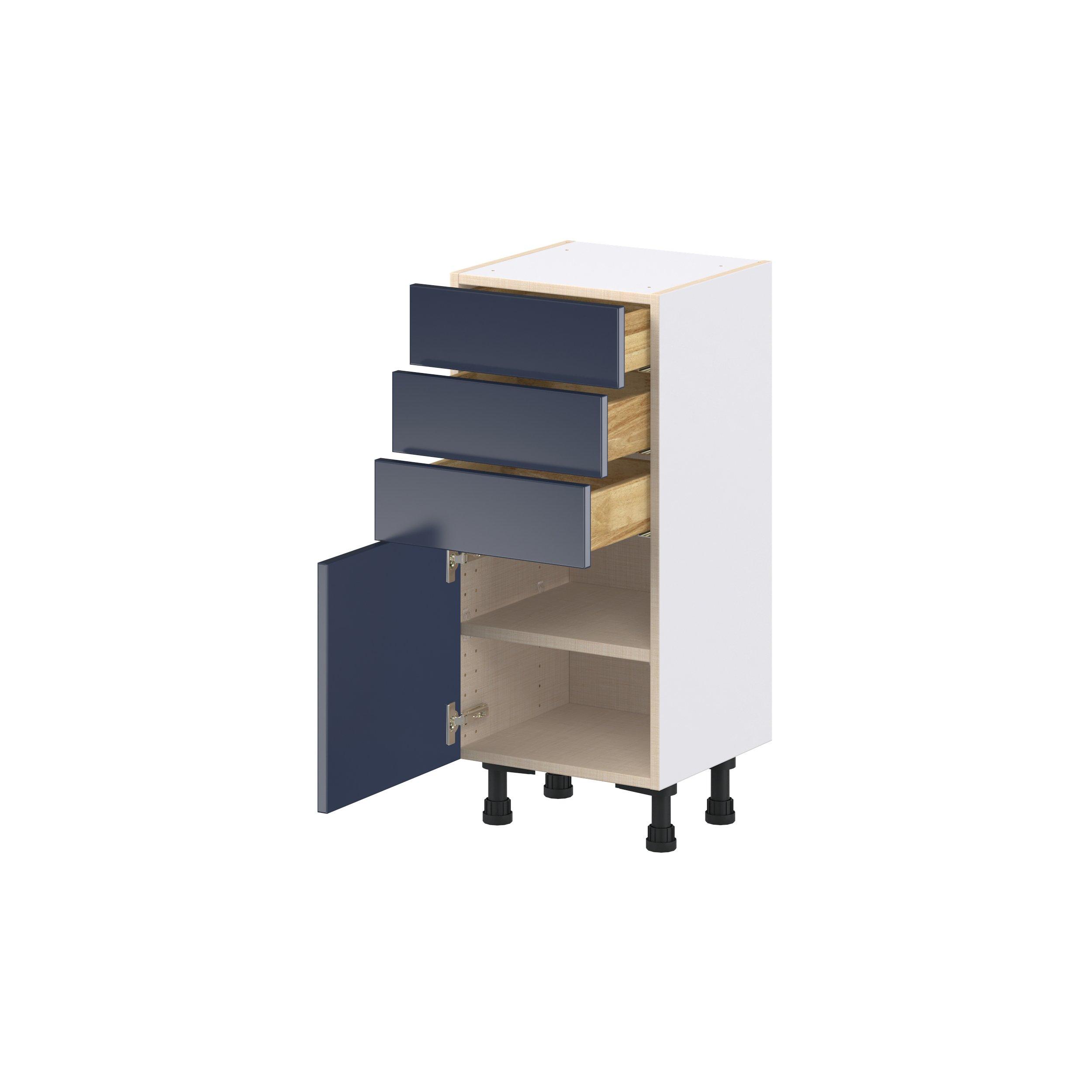Peachtree 15 in. Painted Midnight Blue Shallow Base Cabinet