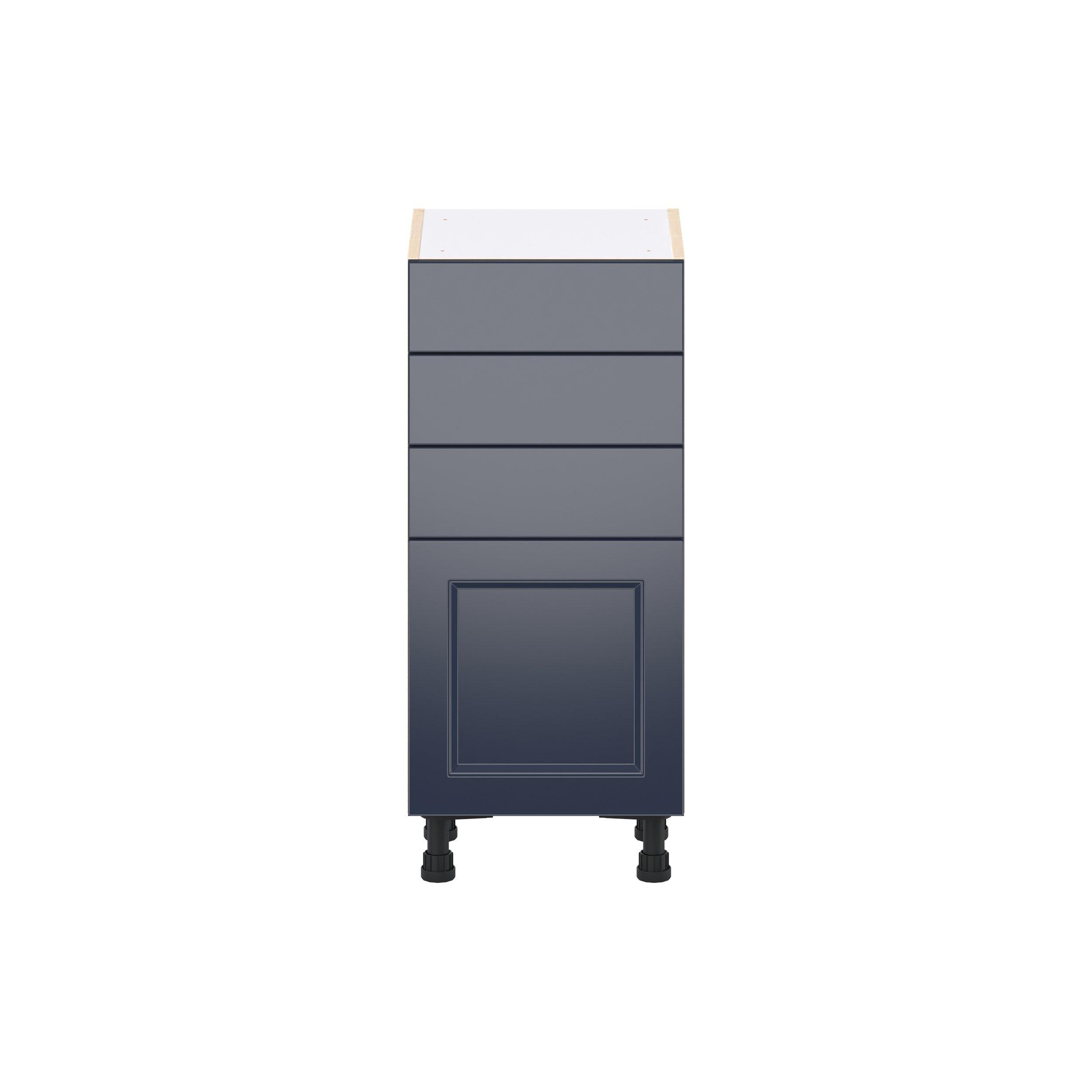 Peachtree 15 in. Painted Midnight Blue Shallow Base Cabinet