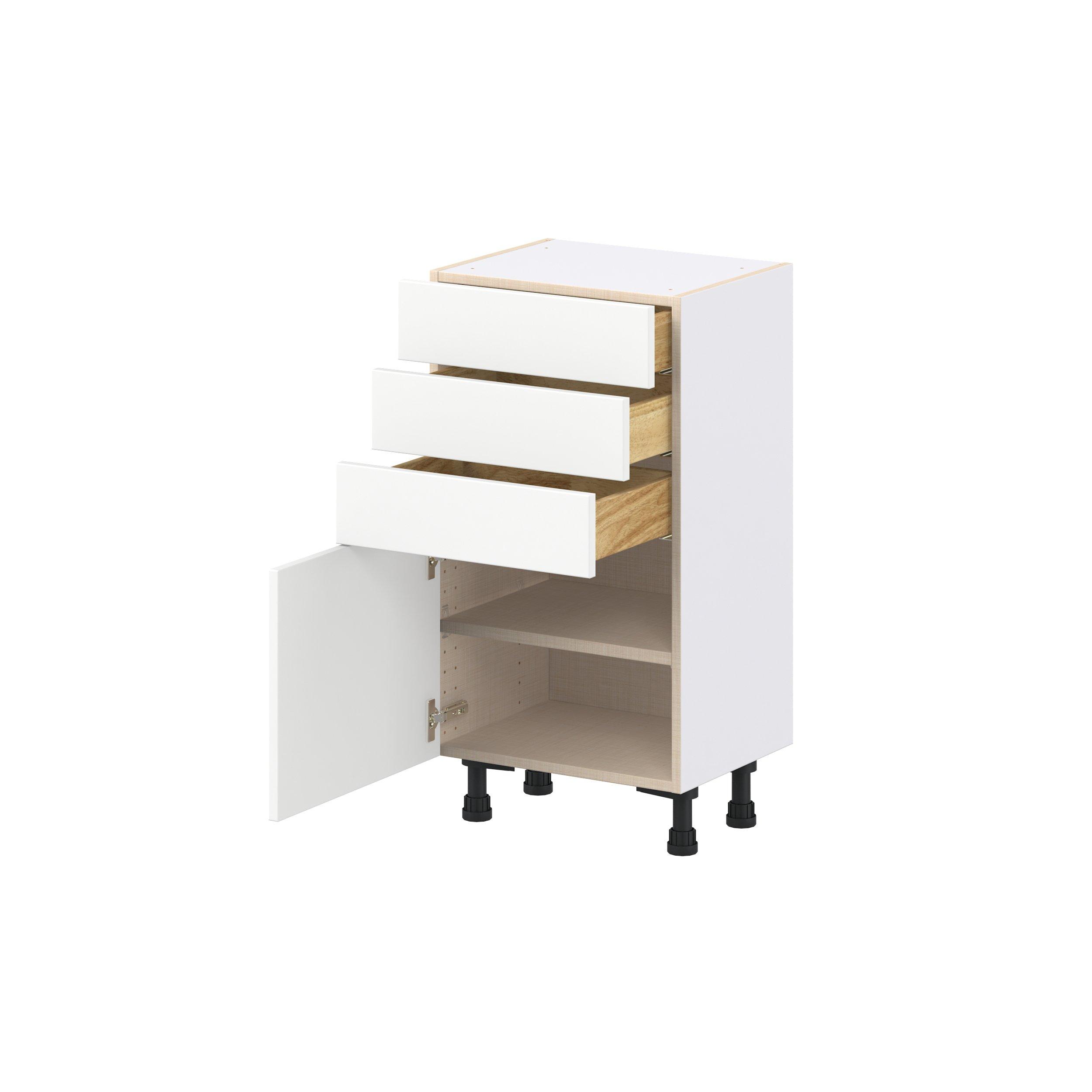 Peachtree 18 in. Painted Bright White Shallow Base Cabinet