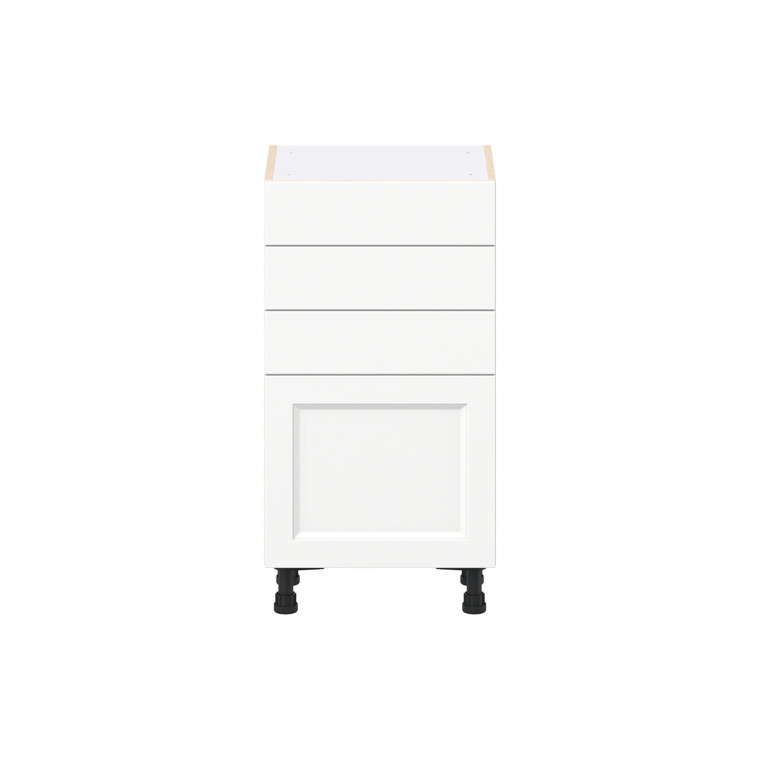 Peachtree 18 in. Painted Bright White Shallow Base Cabinet