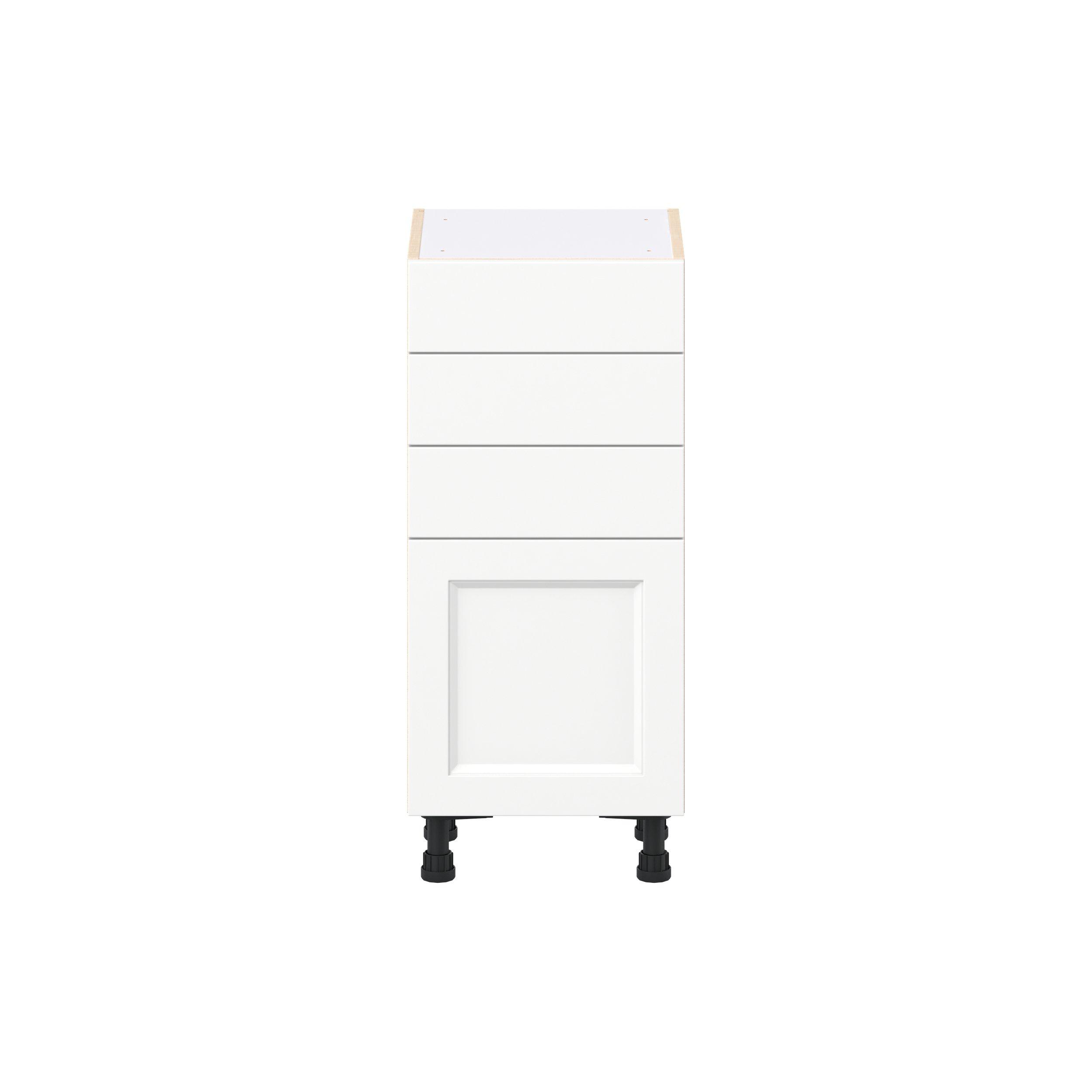 Peachtree 15 in. Painted Bright White Shallow Base Cabinet