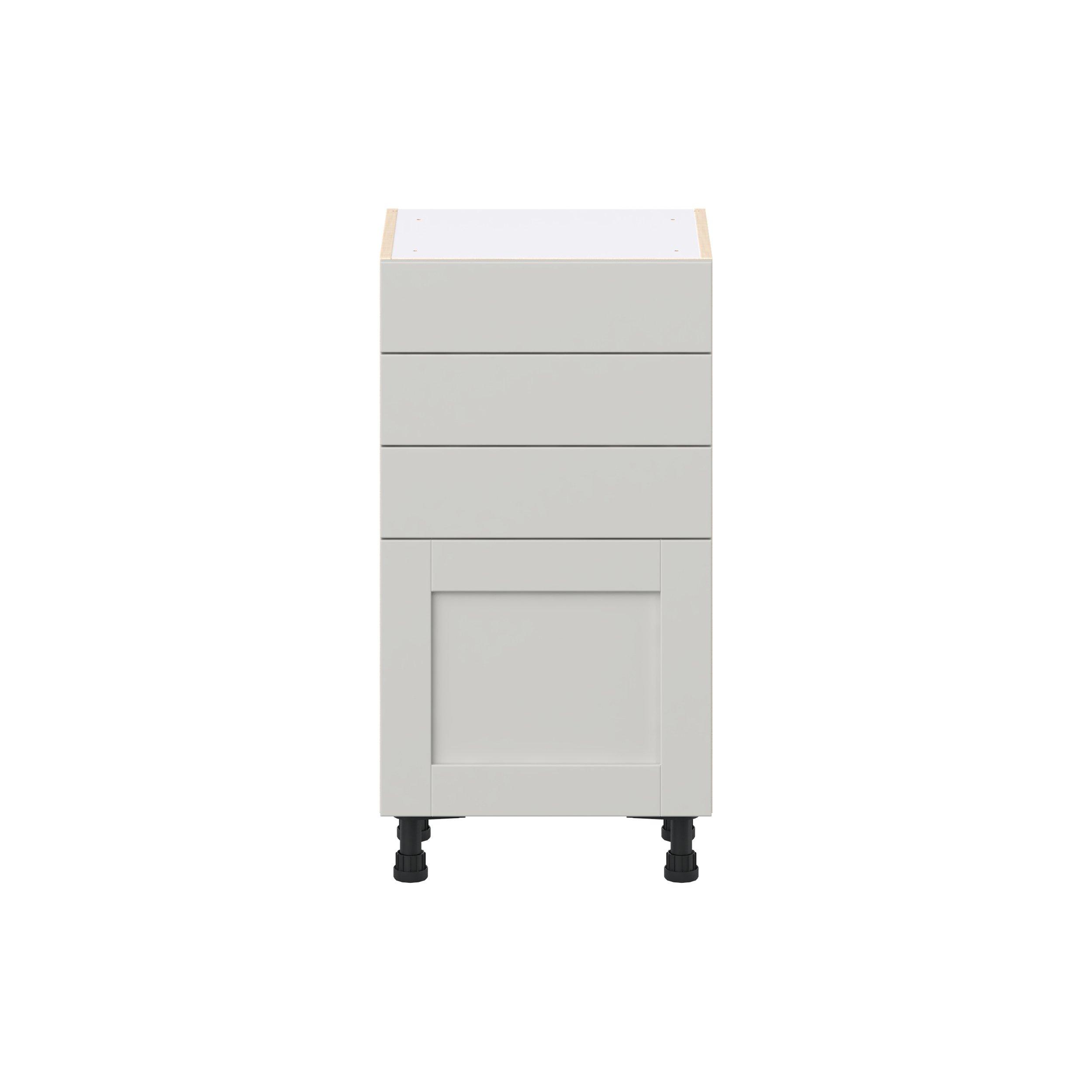 Summerhill 15 in. Light Gray Shallow Base Cabinet