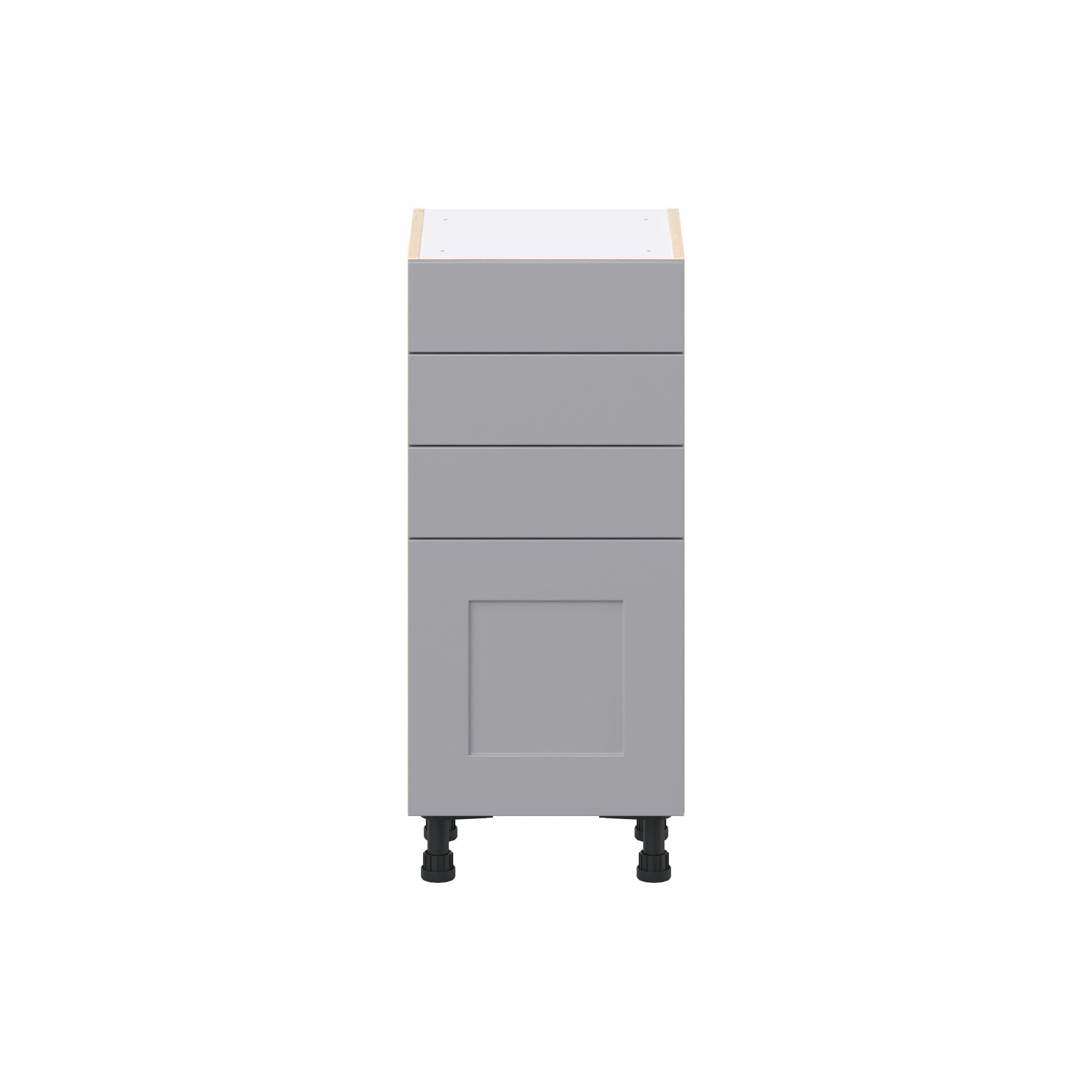 Candler 15 in. Painted Slate Gray Shallow Base Cabinet