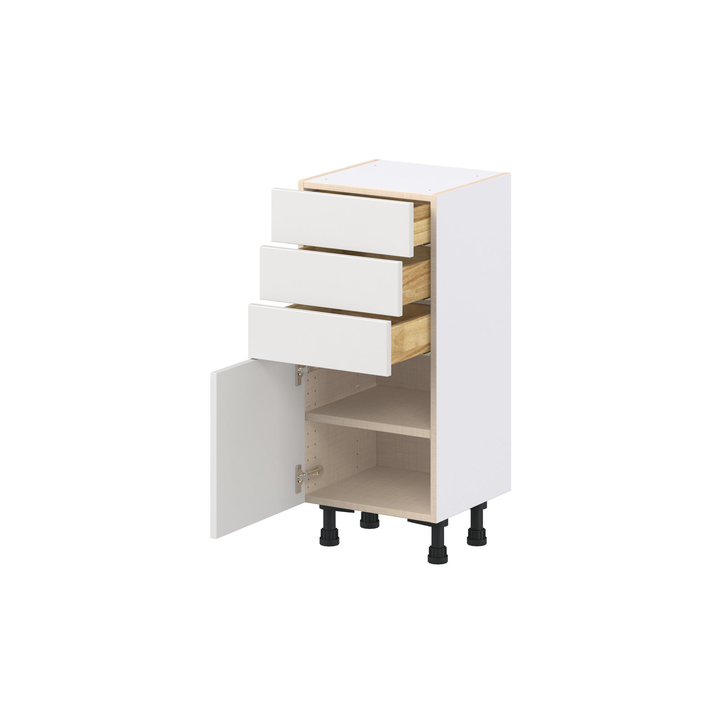 Candler 1 Door 3  Drawer Shallow Base Door and Drawer Cabinet