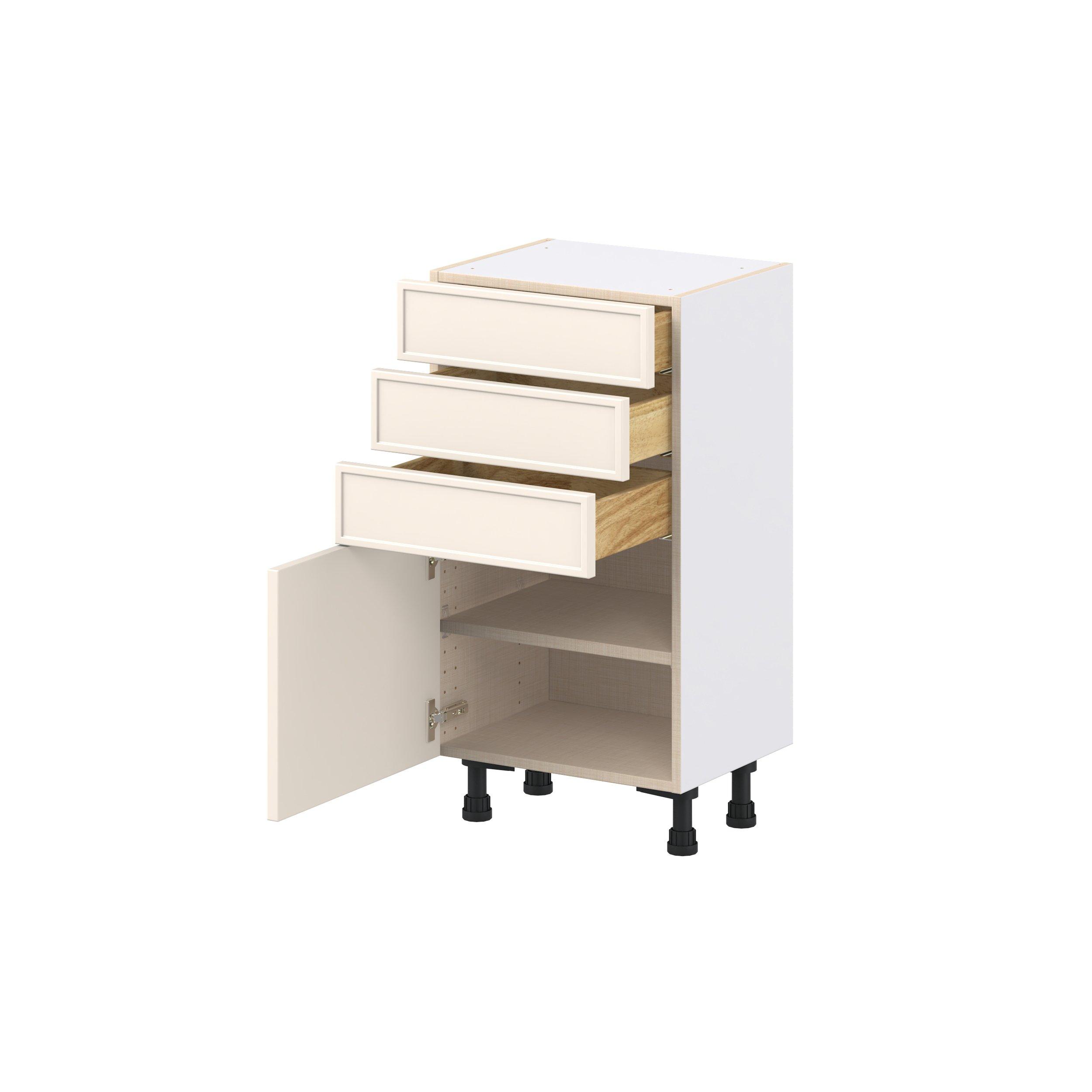 Linden 18 in. Painted Washed Linen Shallow Base Cabinet