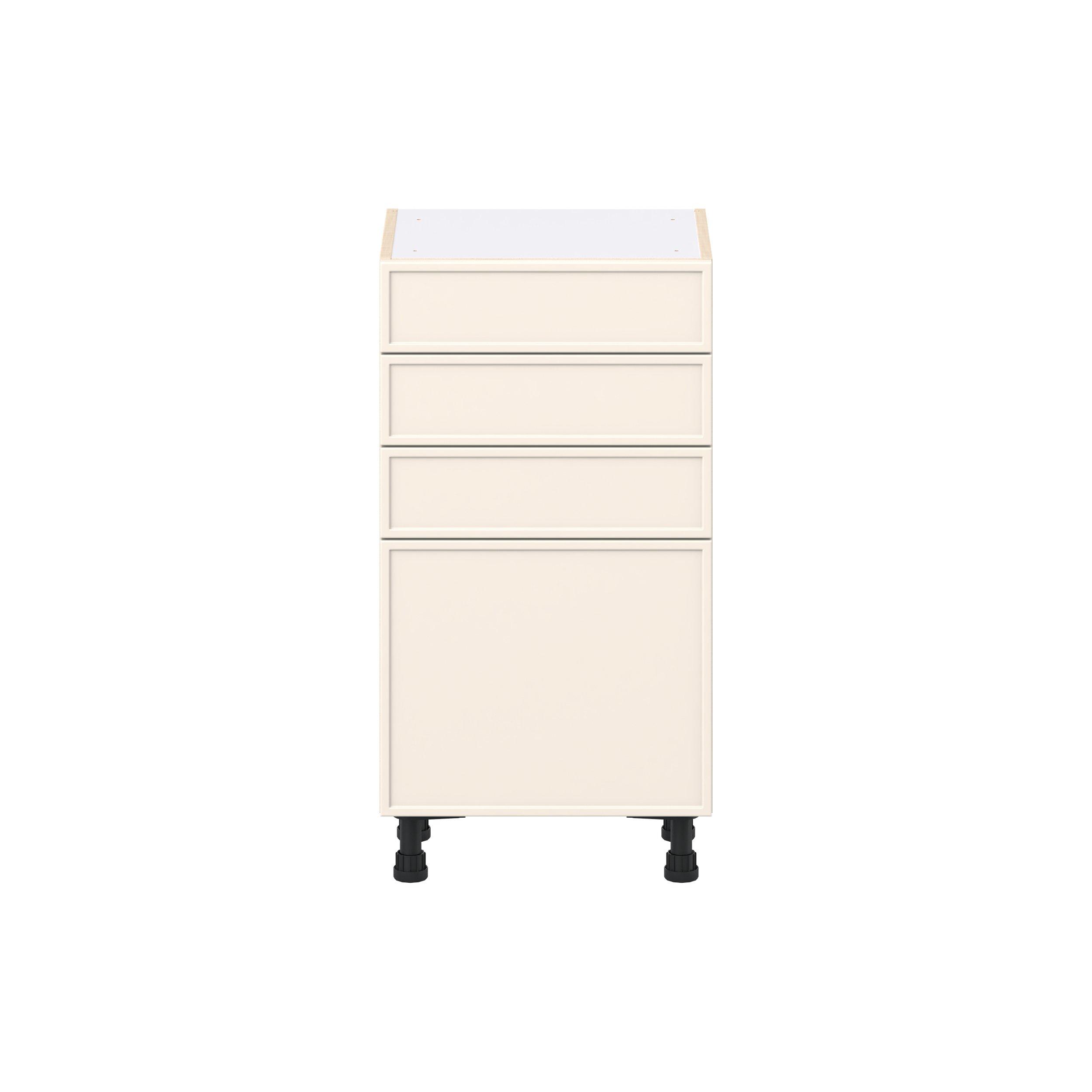 Linden 18 in. Painted Washed Linen Shallow Base Cabinet