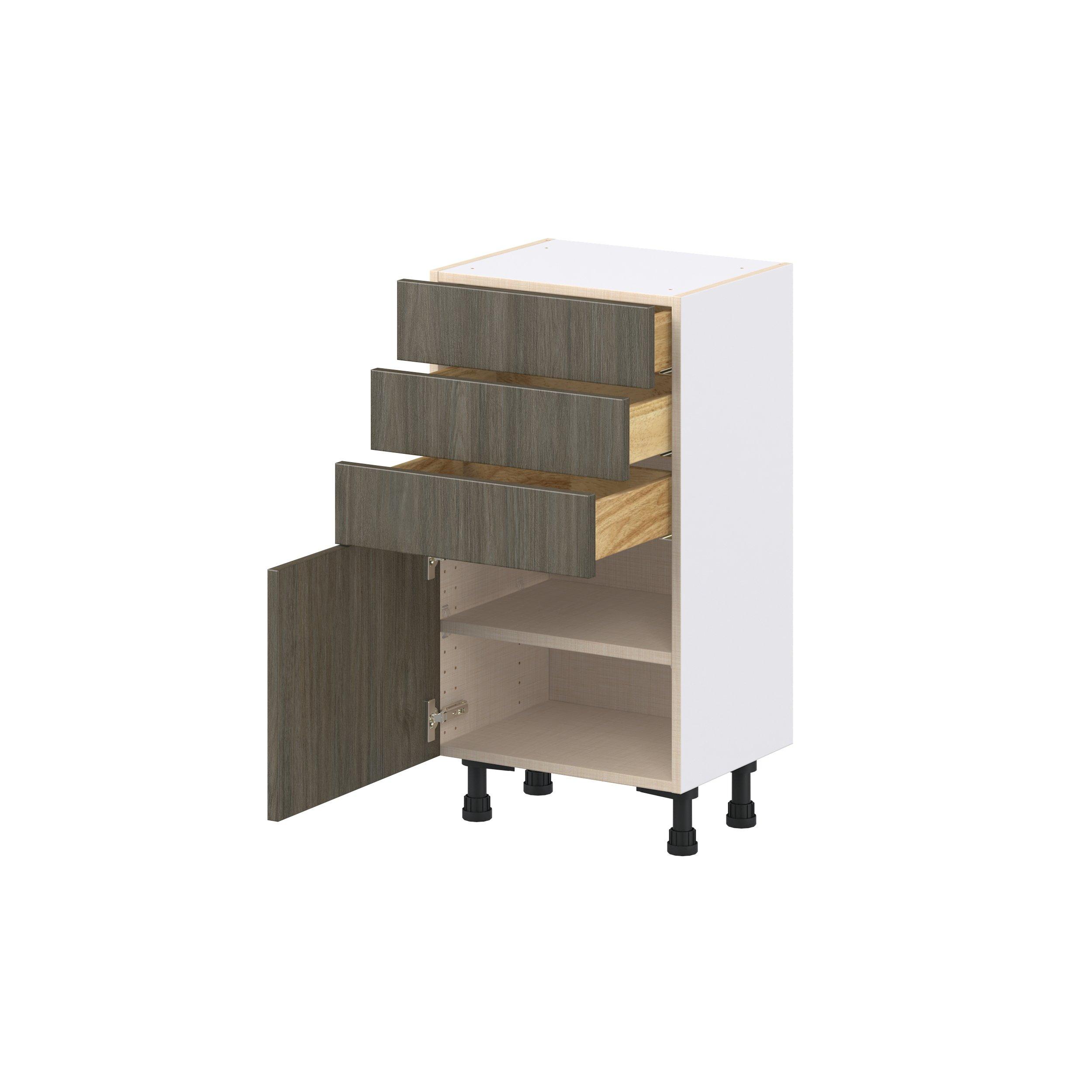 Glenwood 18 in. Burnt Walnut Shallow Base Cabinet