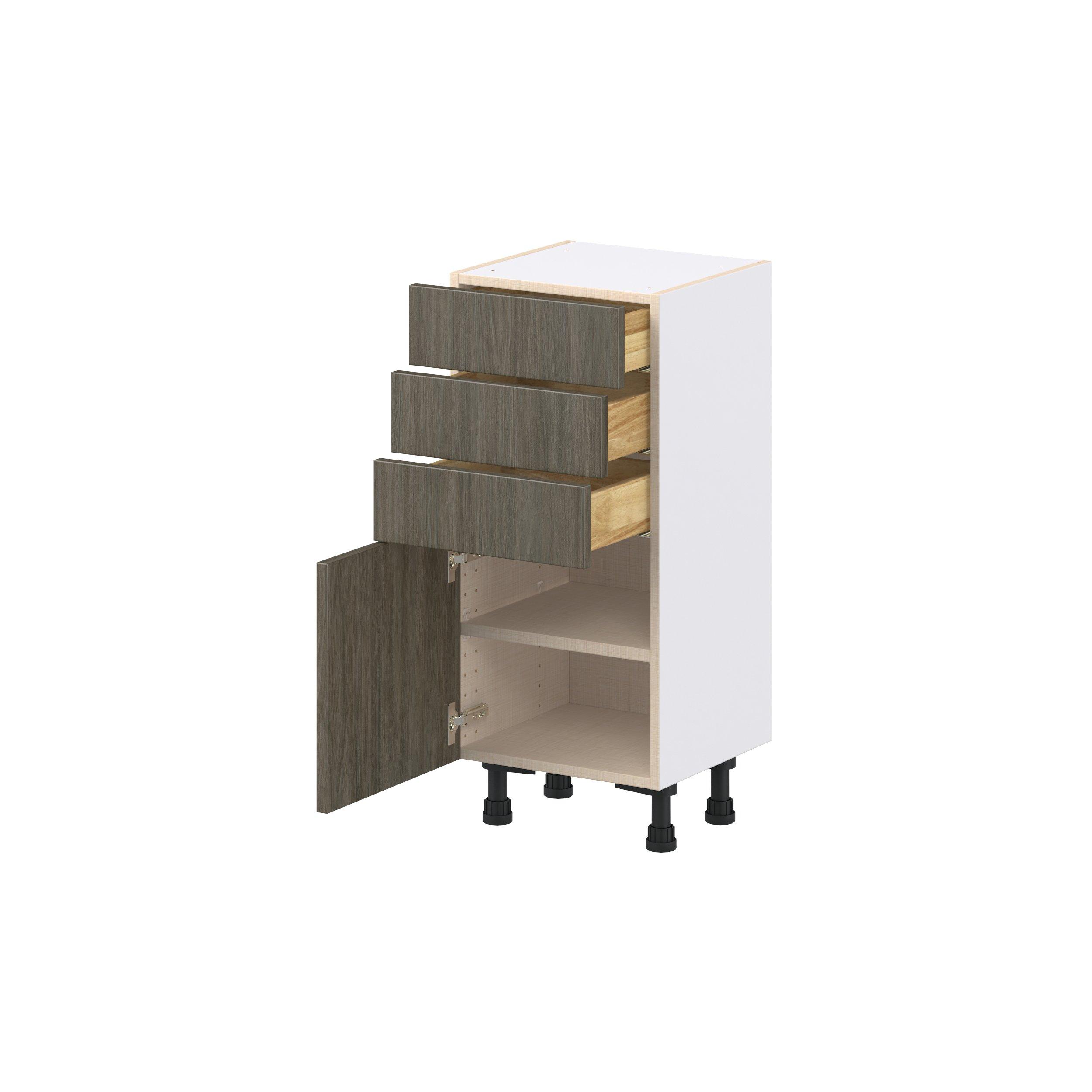 Glenwood 15 in. Burnt Walnut Shallow Base Cabinet
