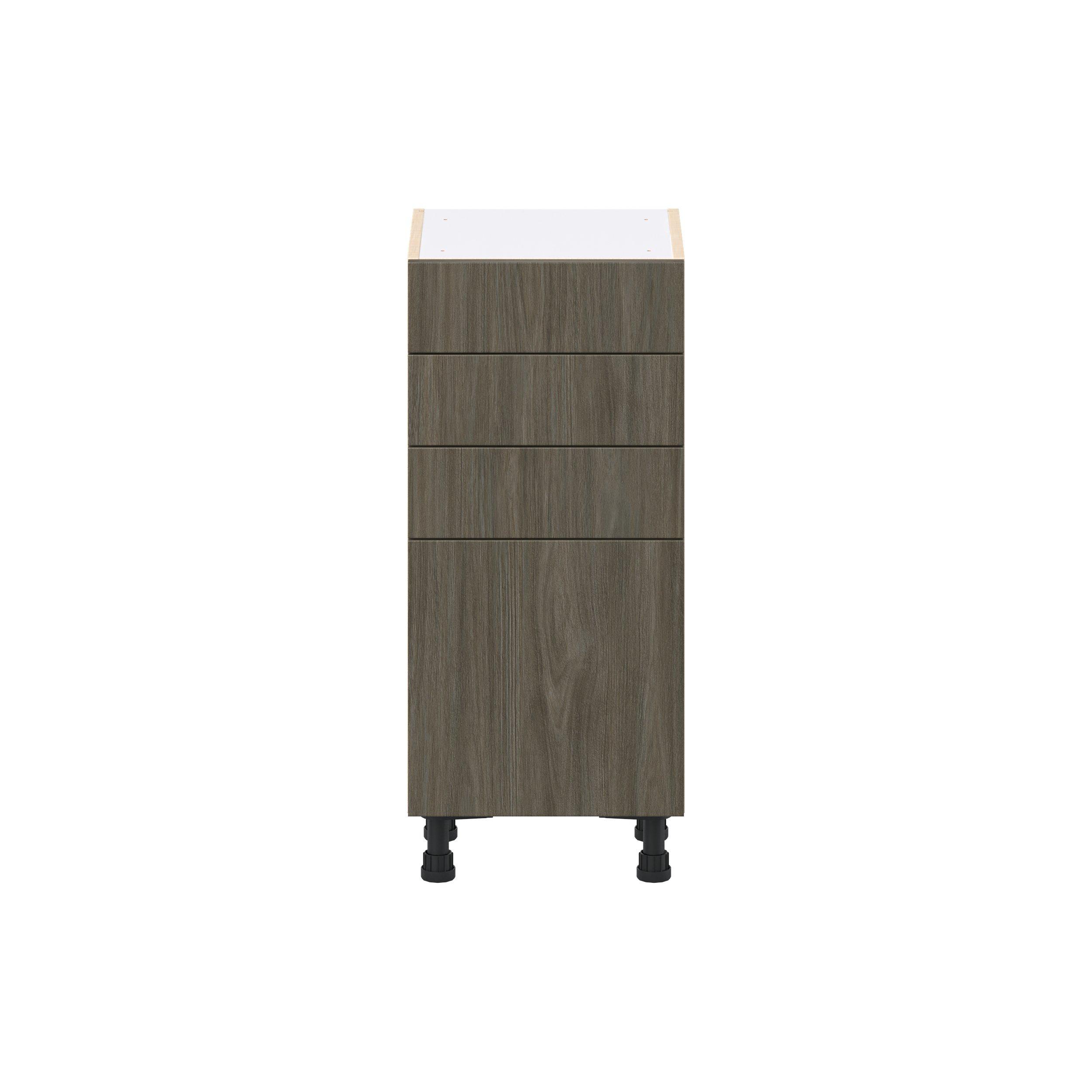 Glenwood 15 in. Burnt Walnut Shallow Base Cabinet