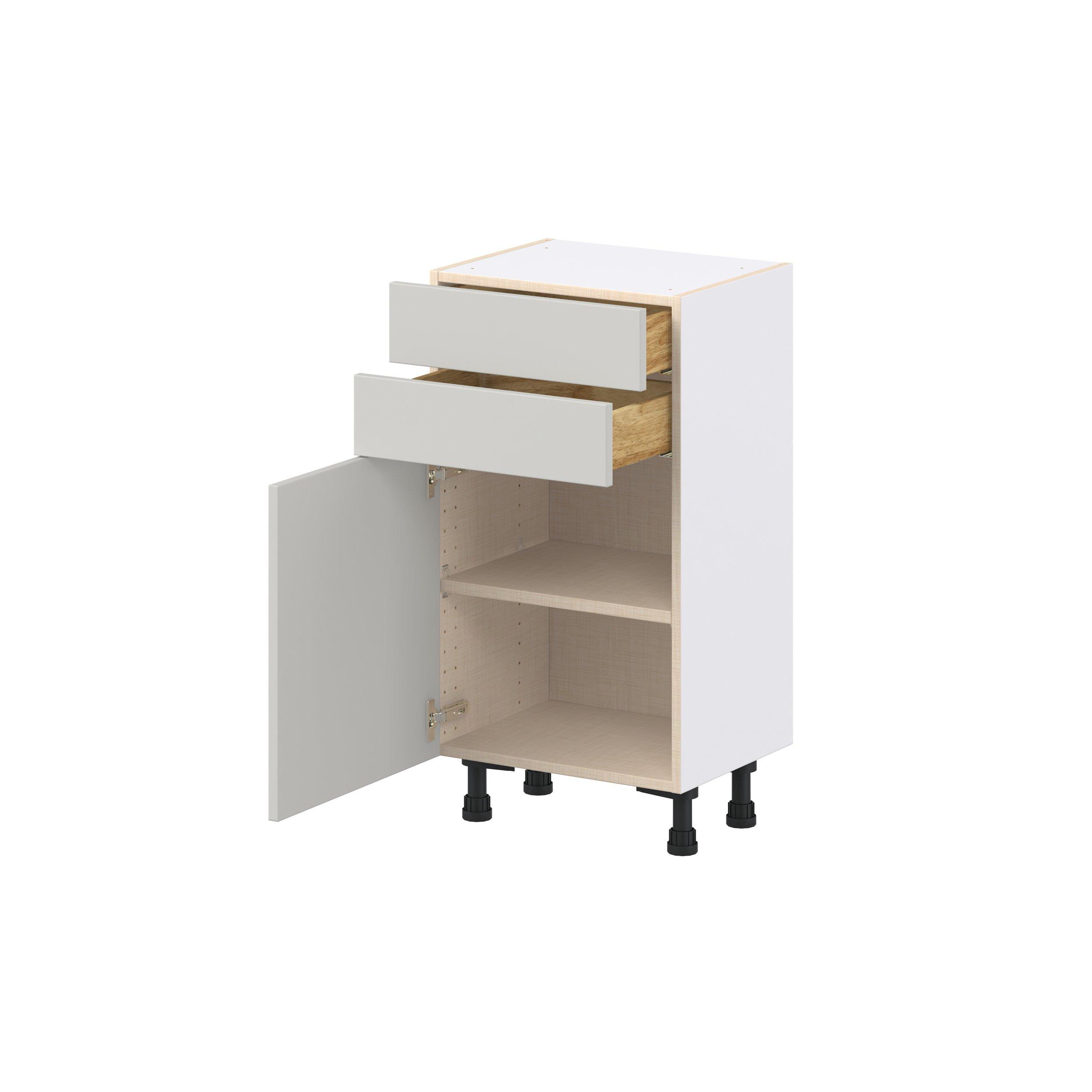 Lenox 18 in. Painted Light Gray Shallow Base Cabinet