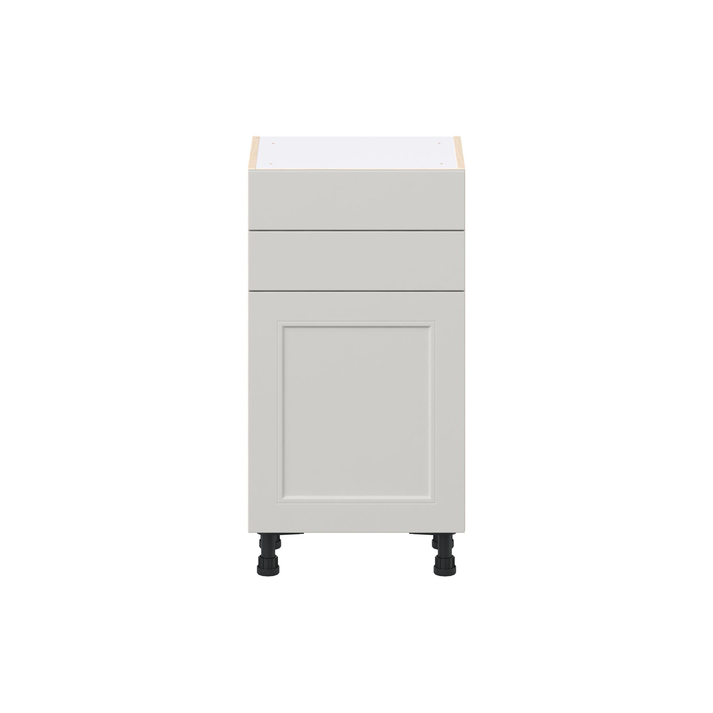 Lenox 18 in. Painted Light Gray Shallow Base Cabinet