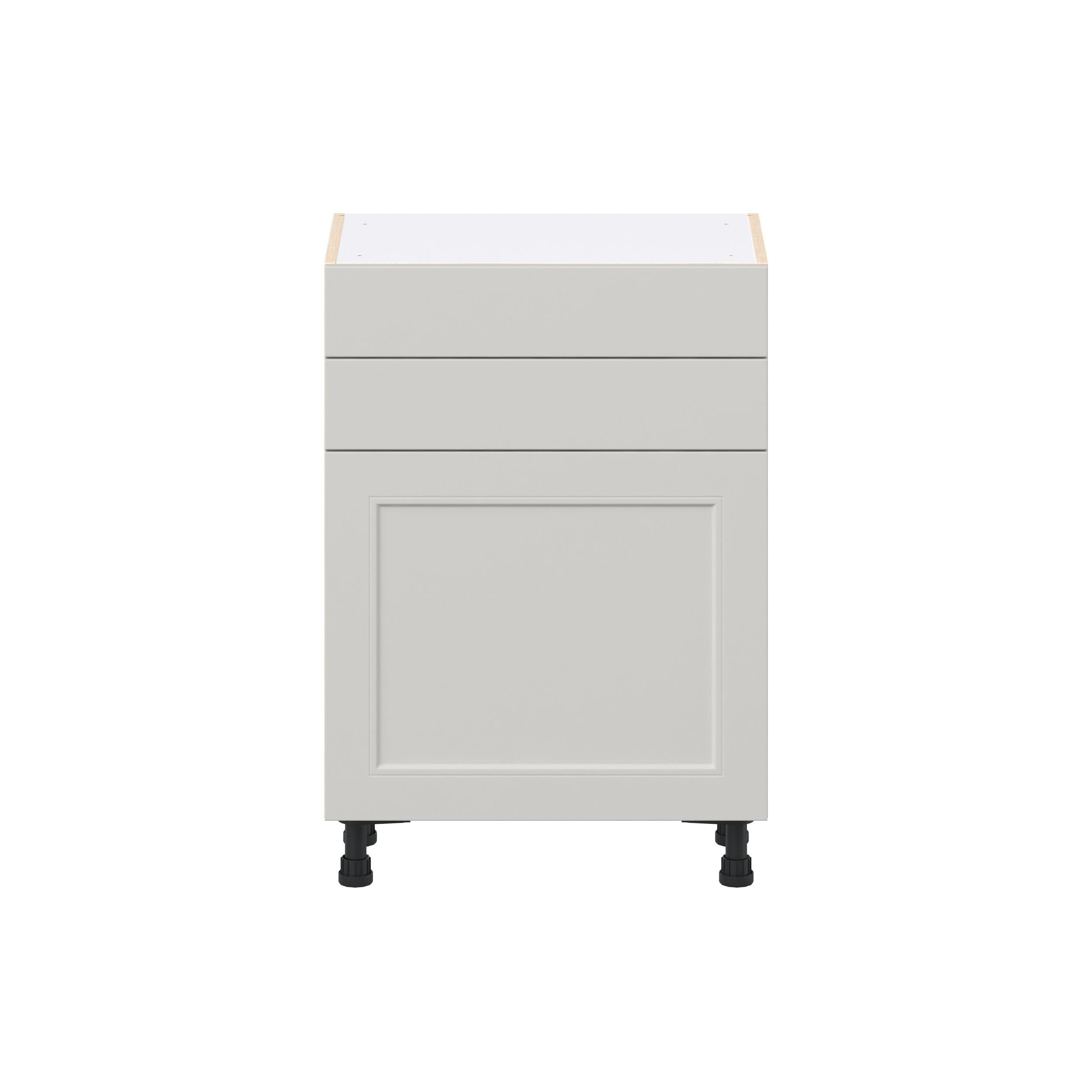 Lenox 24 in. Painted Light Gray Shallow Base Cabinet