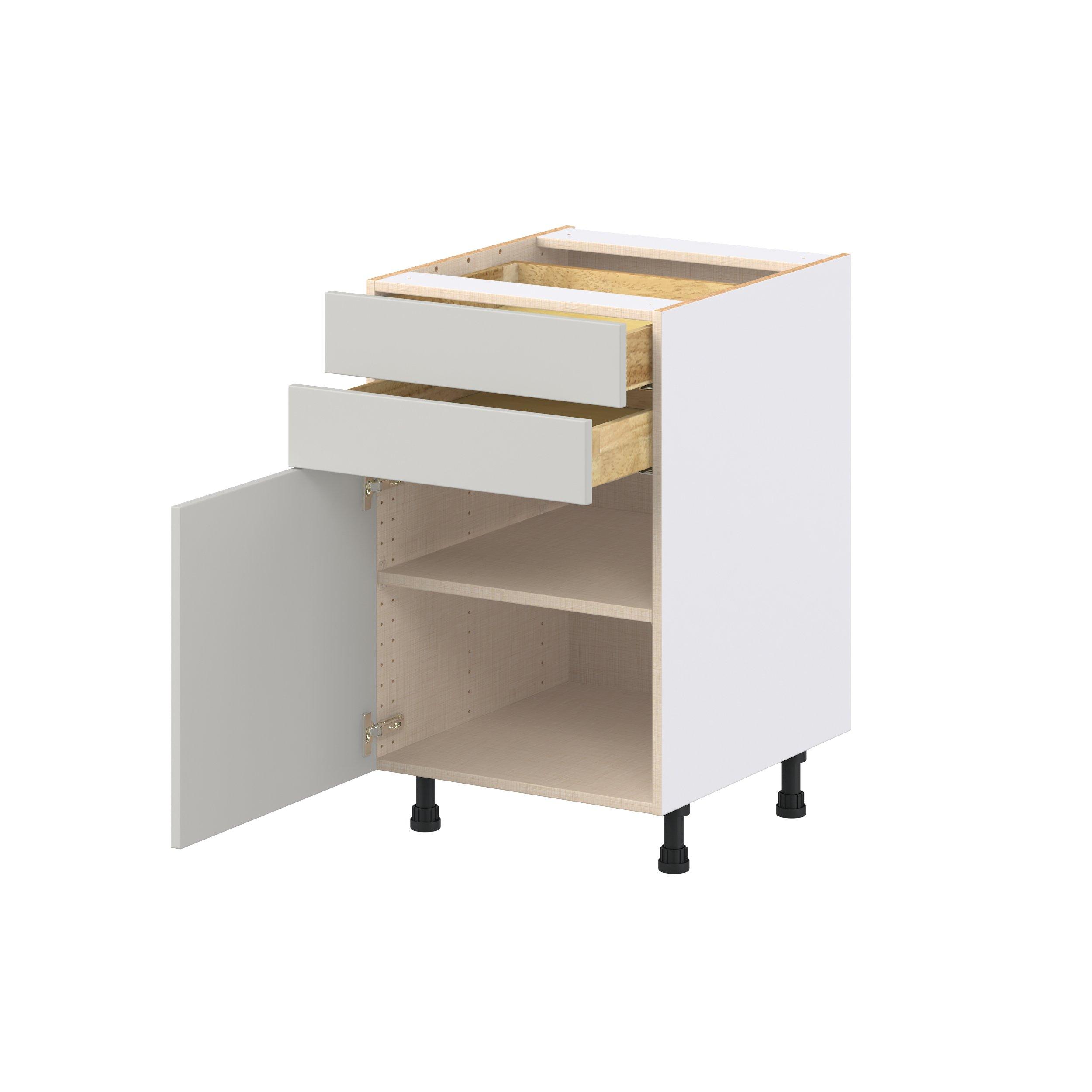 Lenox 21 in. Painted Light Gray Door and Drawer Base Cabinet