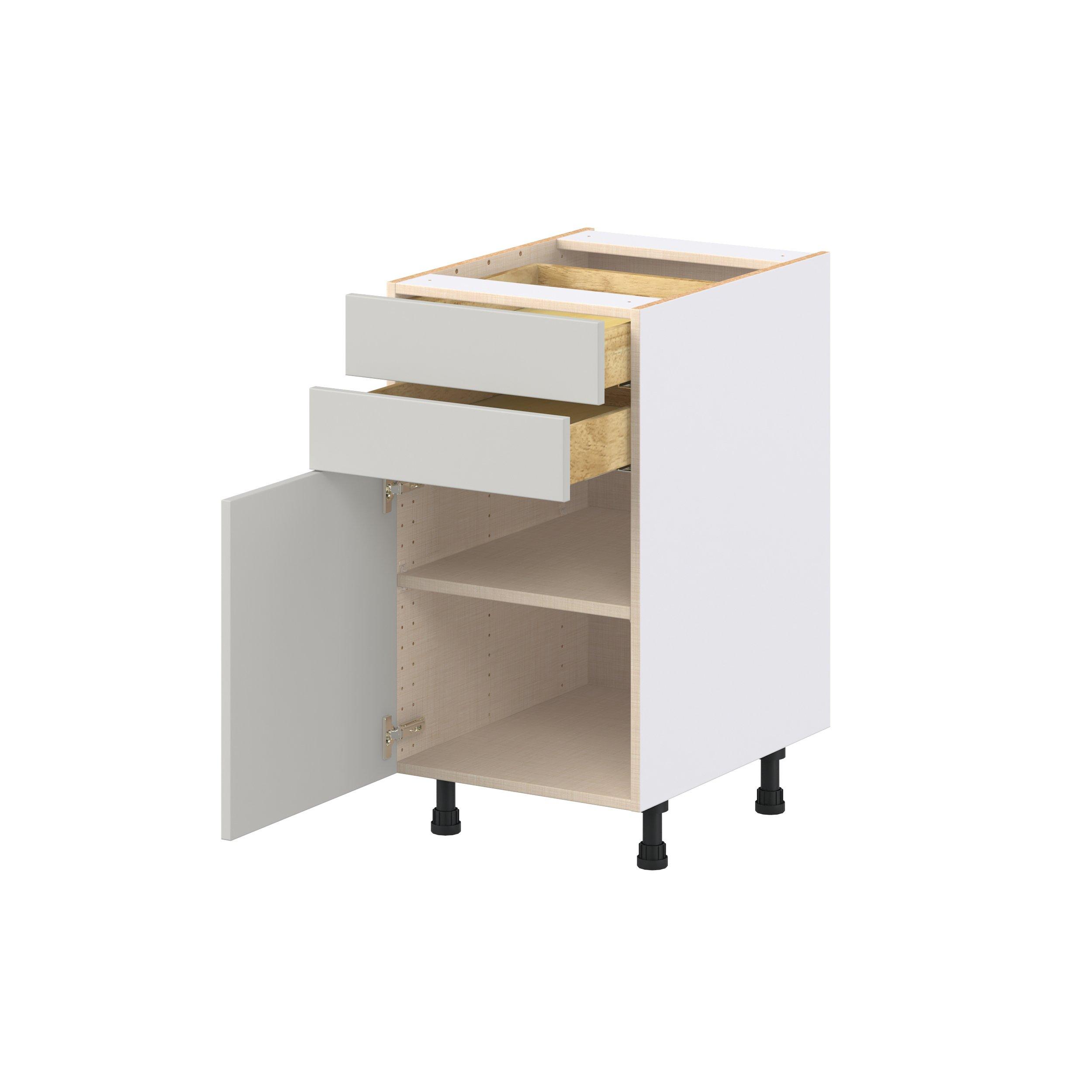 Lenox 18 in. Painted Light Gray Door and Drawer Base Cabinet