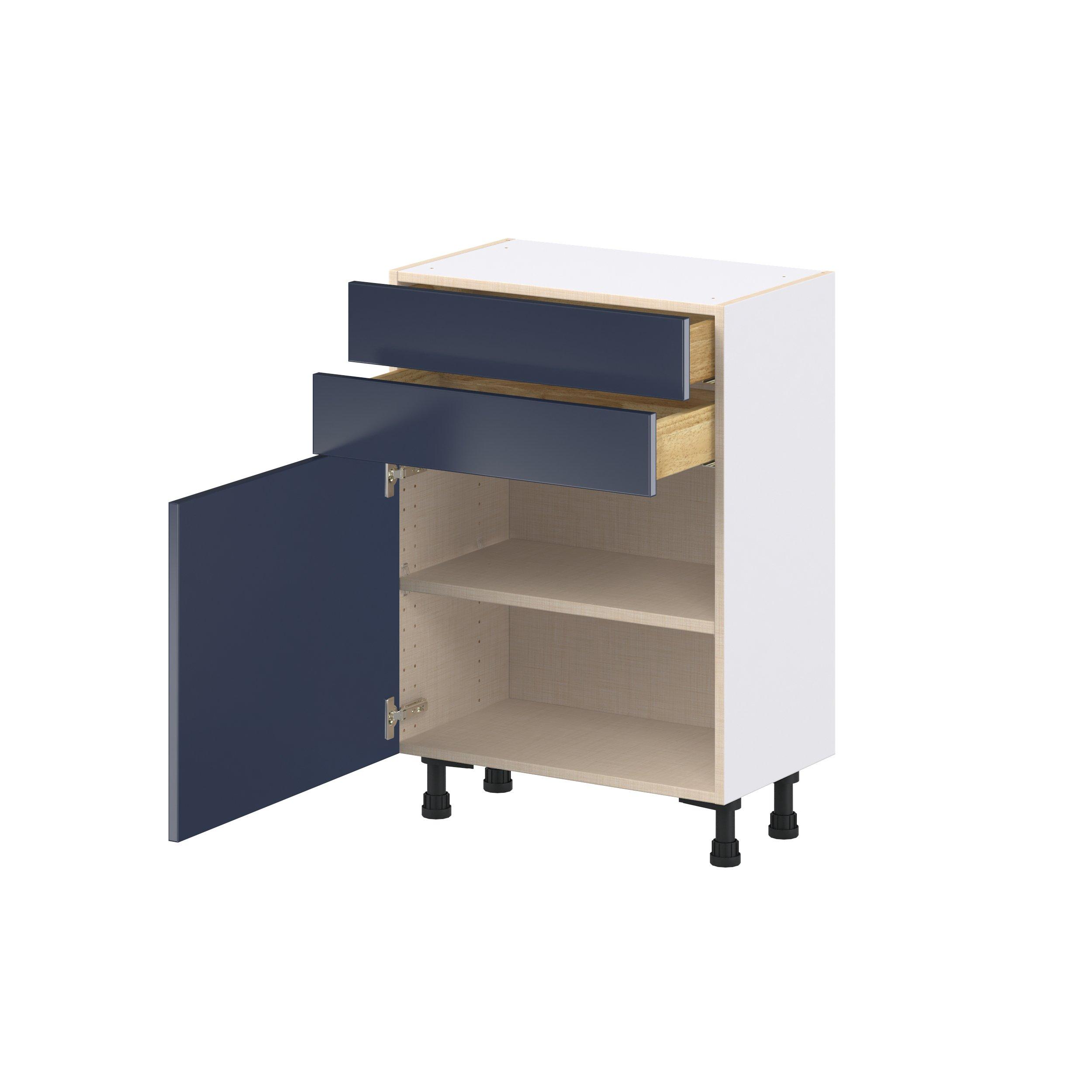 Peachtree 24 in. Painted Midnight Blue Shallow Base Cabinet