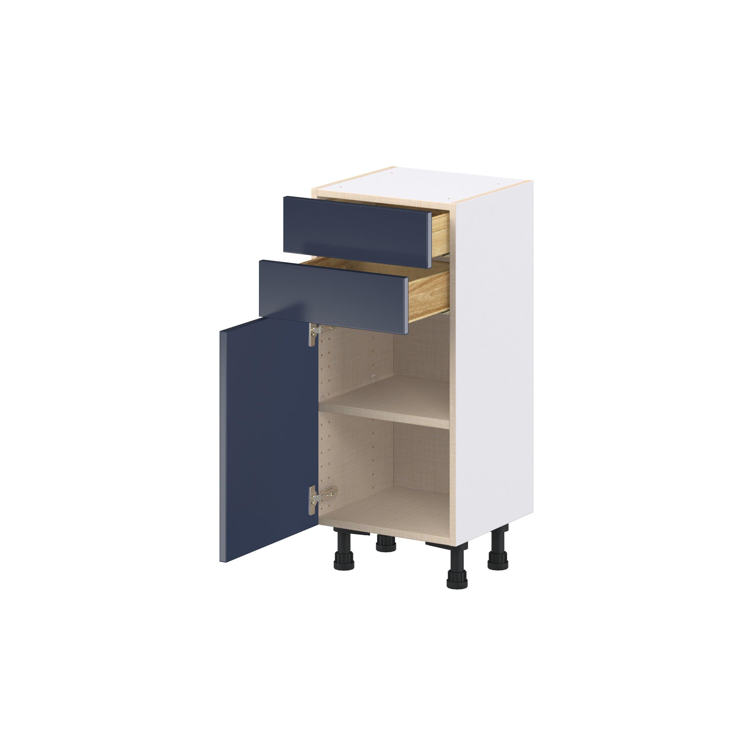 Peachtree 15 in. Painted Midnight Blue Shallow Base Cabinet