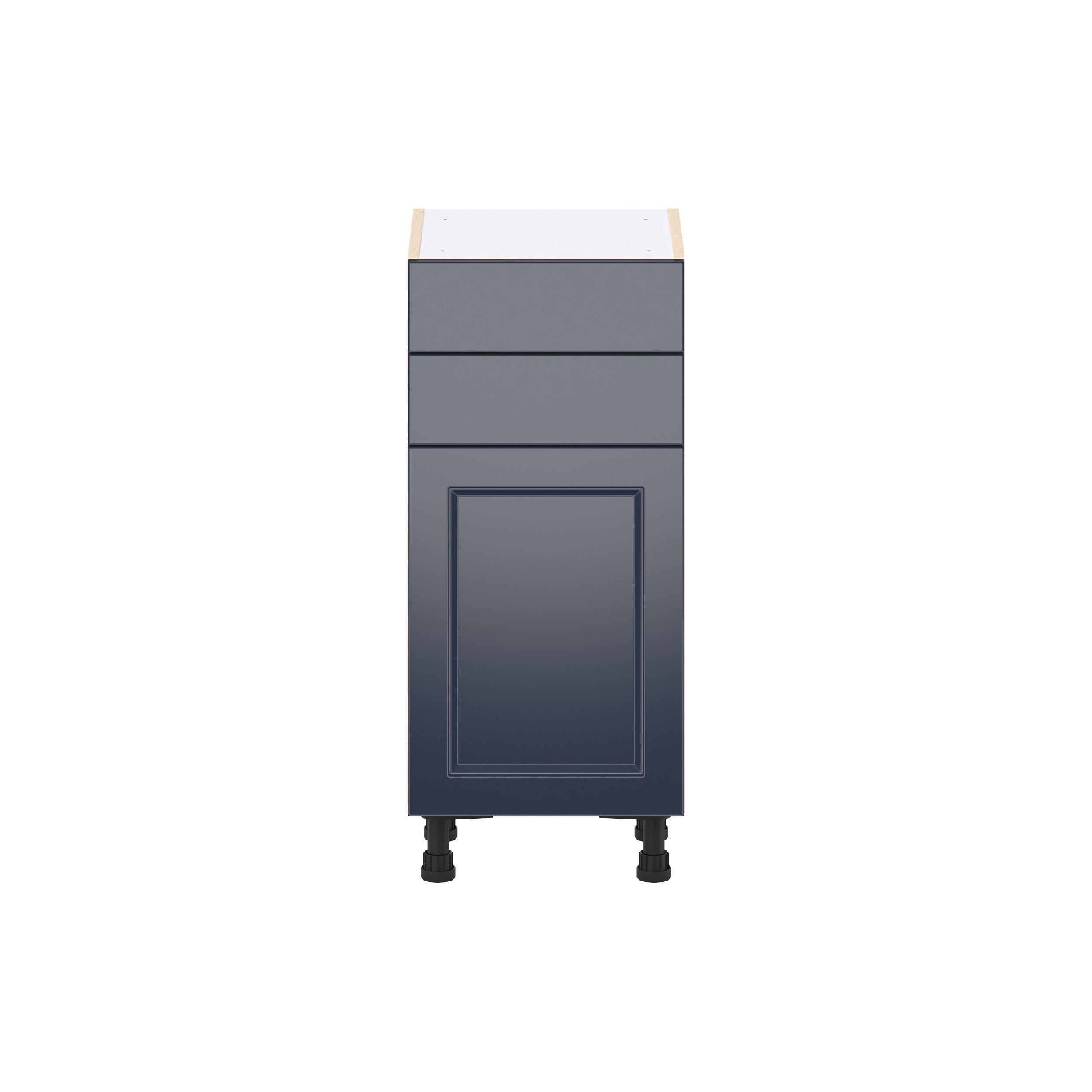 Peachtree 15 in. Painted Midnight Blue Shallow Base Cabinet