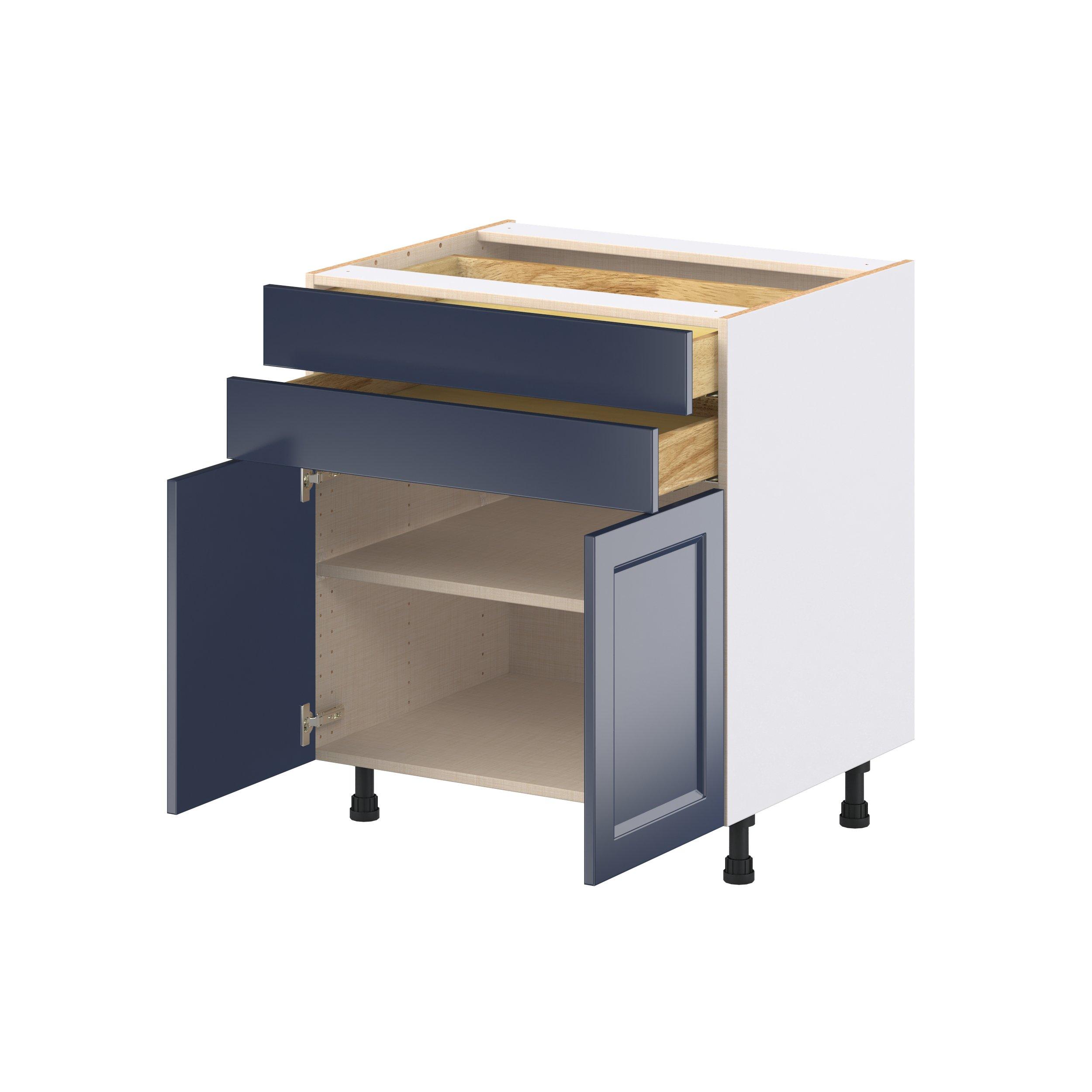 Peachtree 30 in. Painted Midnight Blue Door and Drawer Base Cabinet