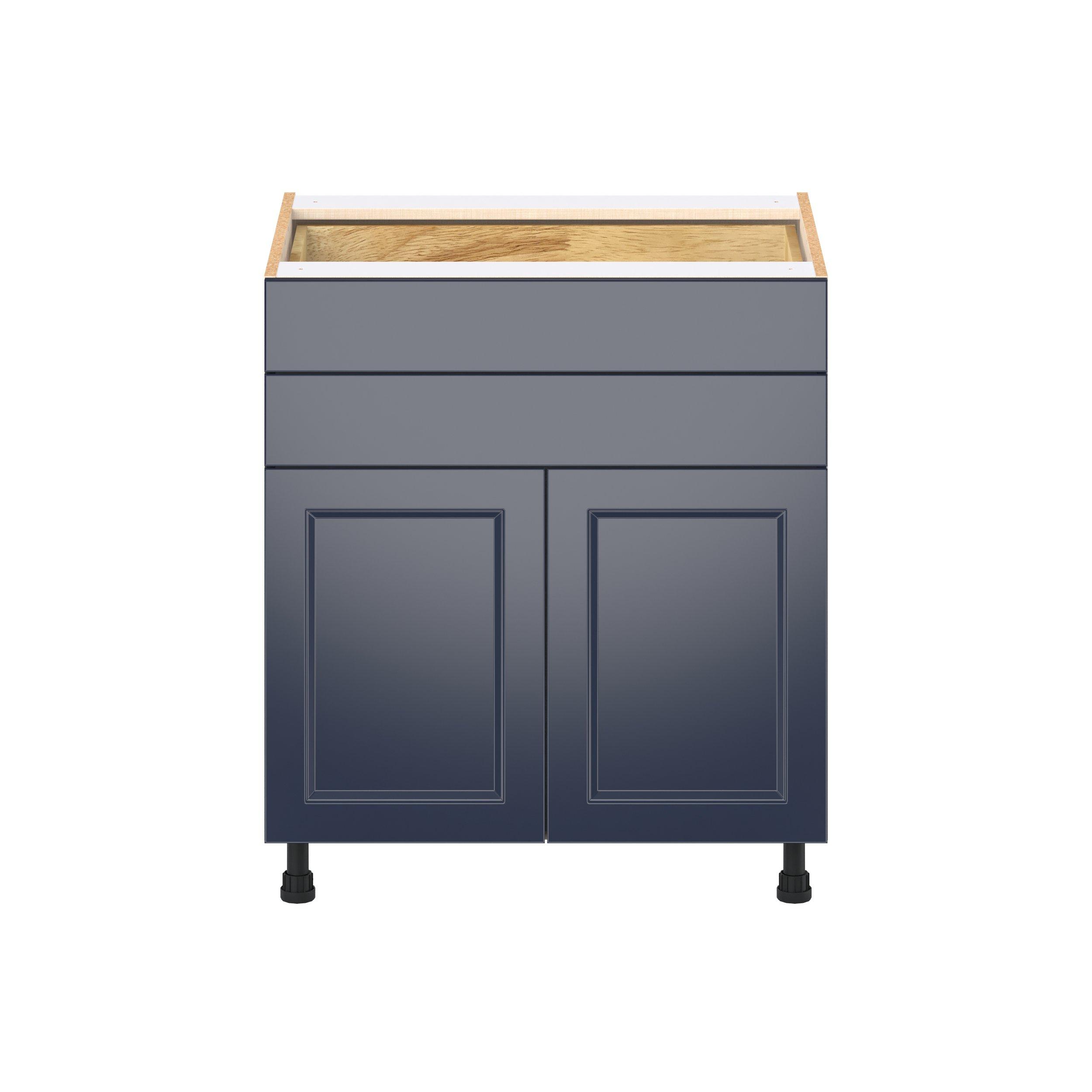 Peachtree 30 in. Painted Midnight Blue Door and Drawer Base Cabinet