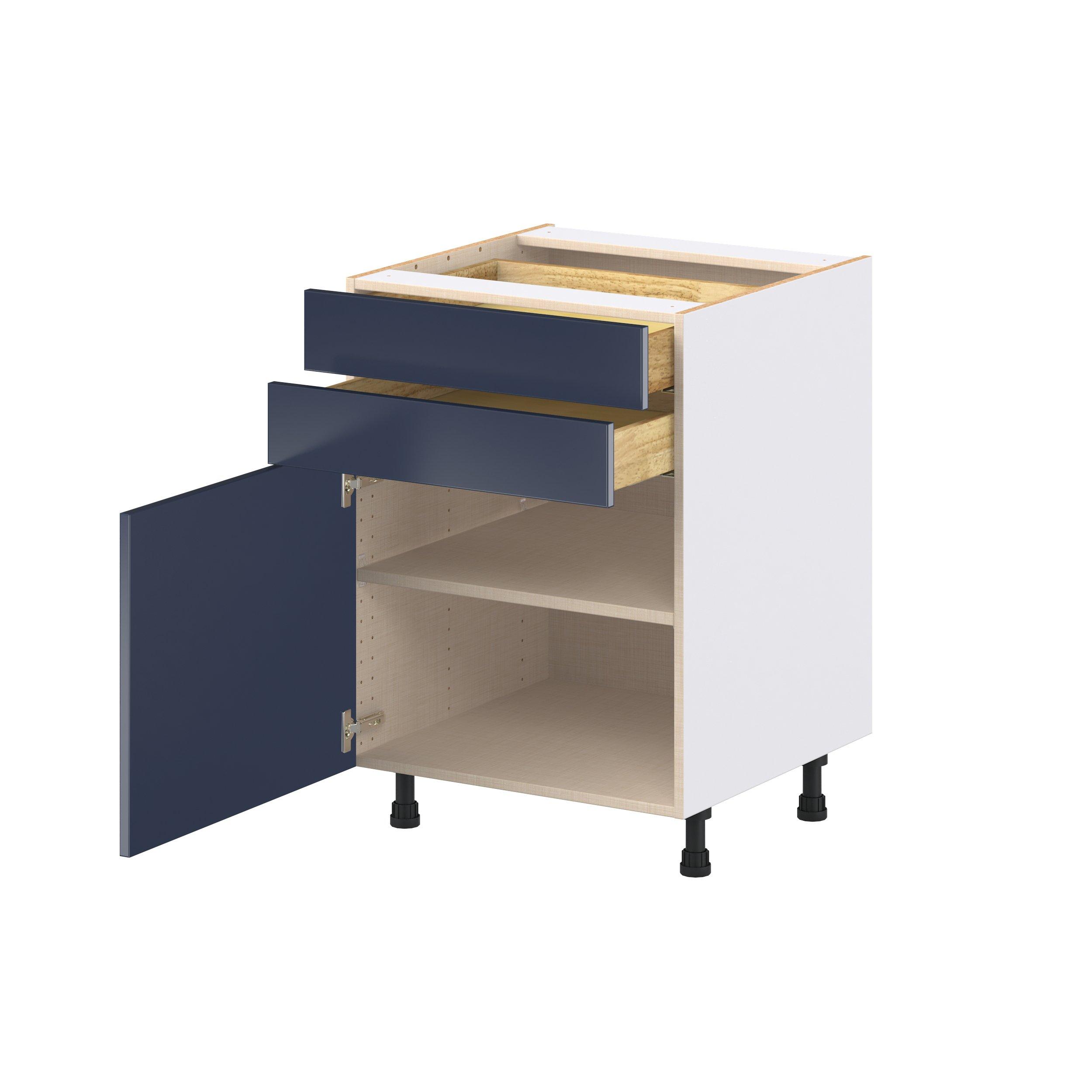 Peachtree 24 in. Painted Midnight Blue Door and Drawer Base Cabinet
