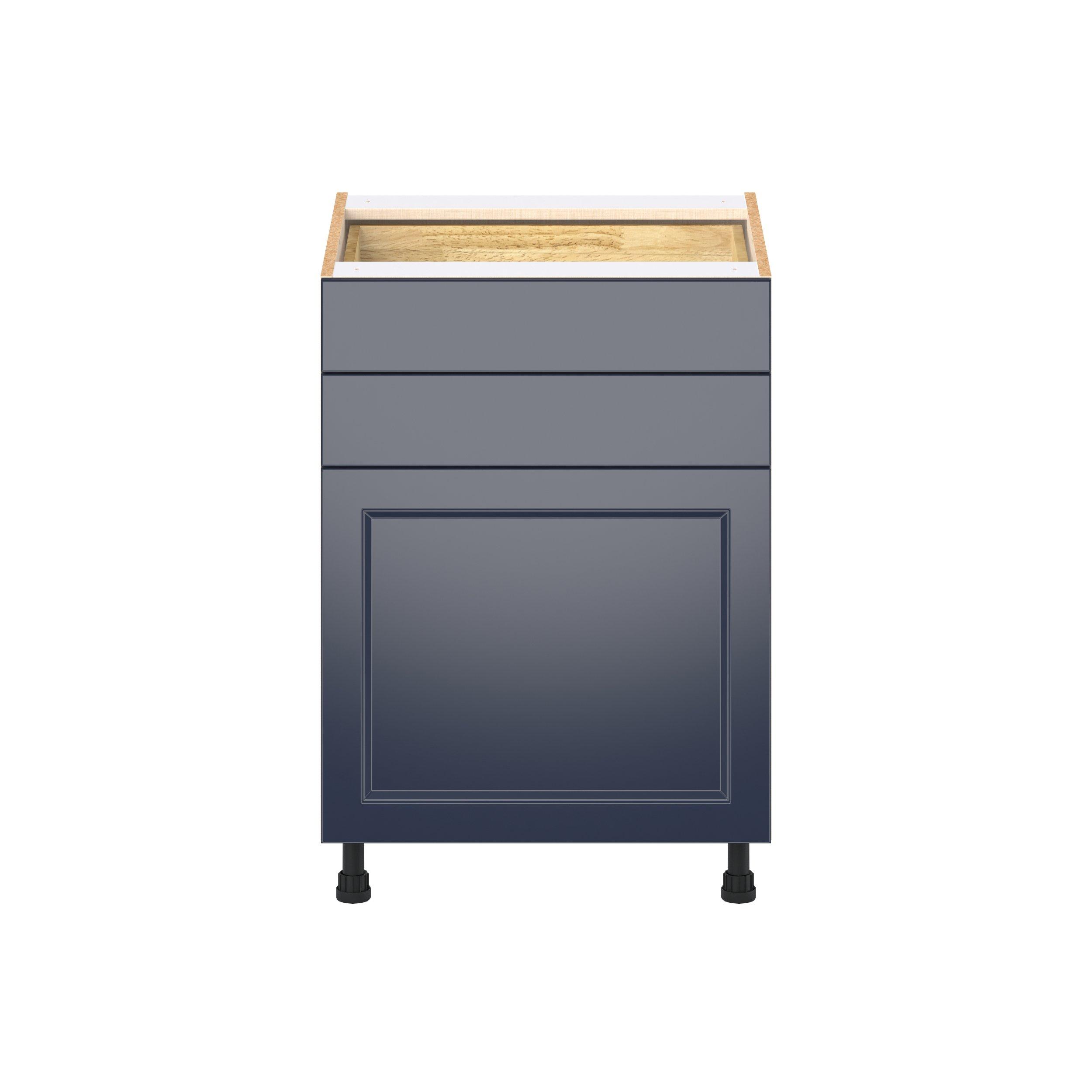 Peachtree 24 in. Painted Midnight Blue Door and Drawer Base Cabinet