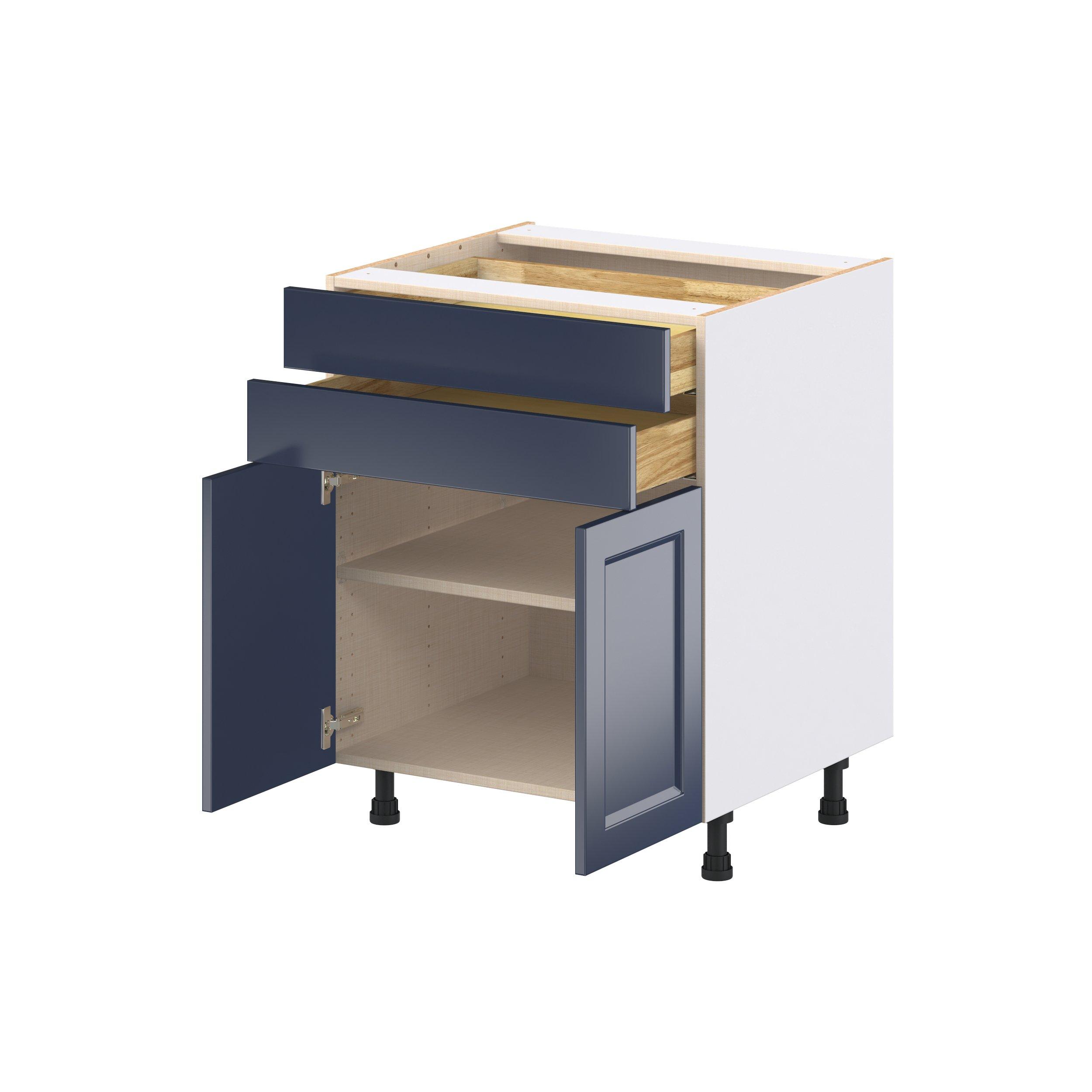 Peachtree 27 in. Painted Midnight Blue Door and Drawer Base Cabinet