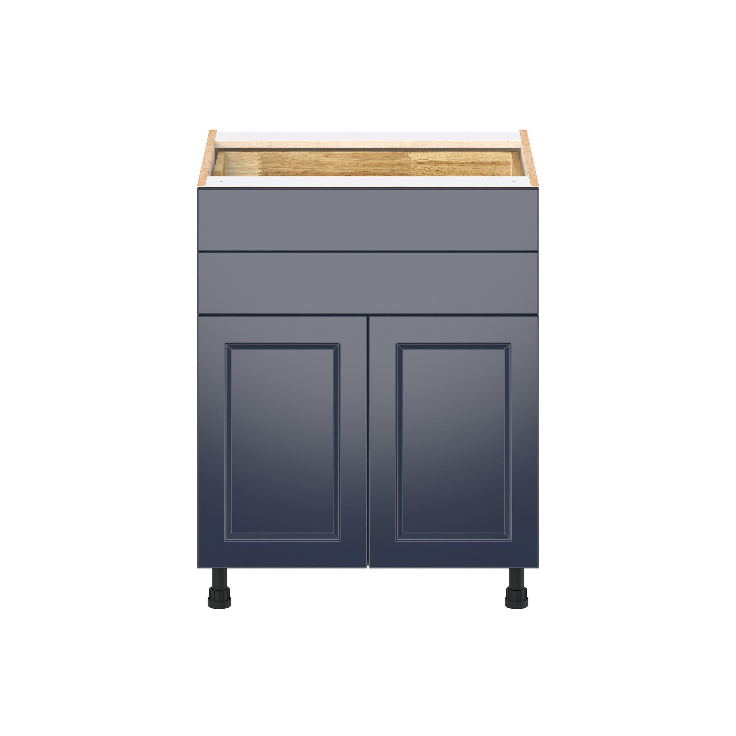 Peachtree 27 in. Painted Midnight Blue Door and Drawer Base Cabinet