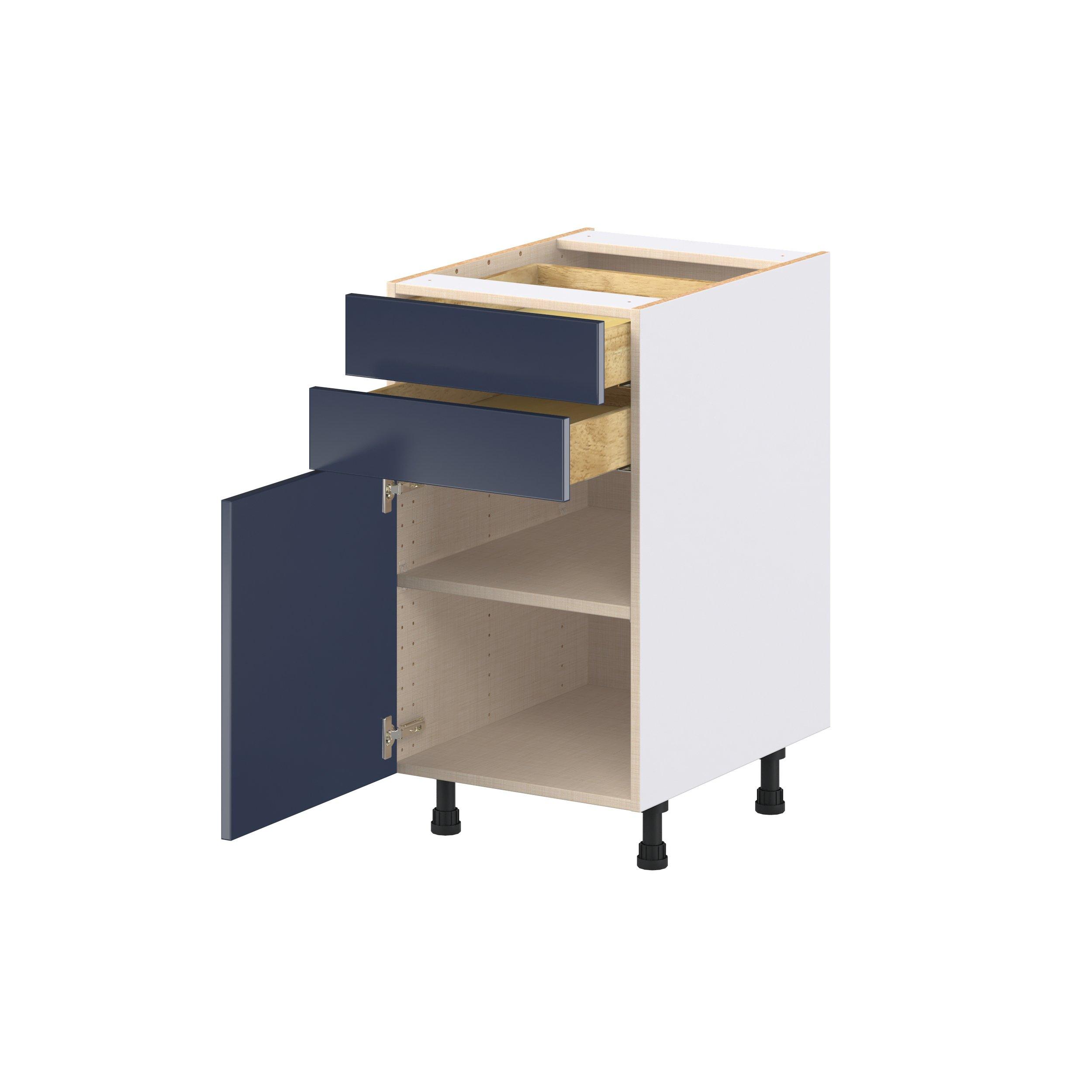 Peachtree 18 in. Painted Midnight Blue Door and Drawer Base Cabinet