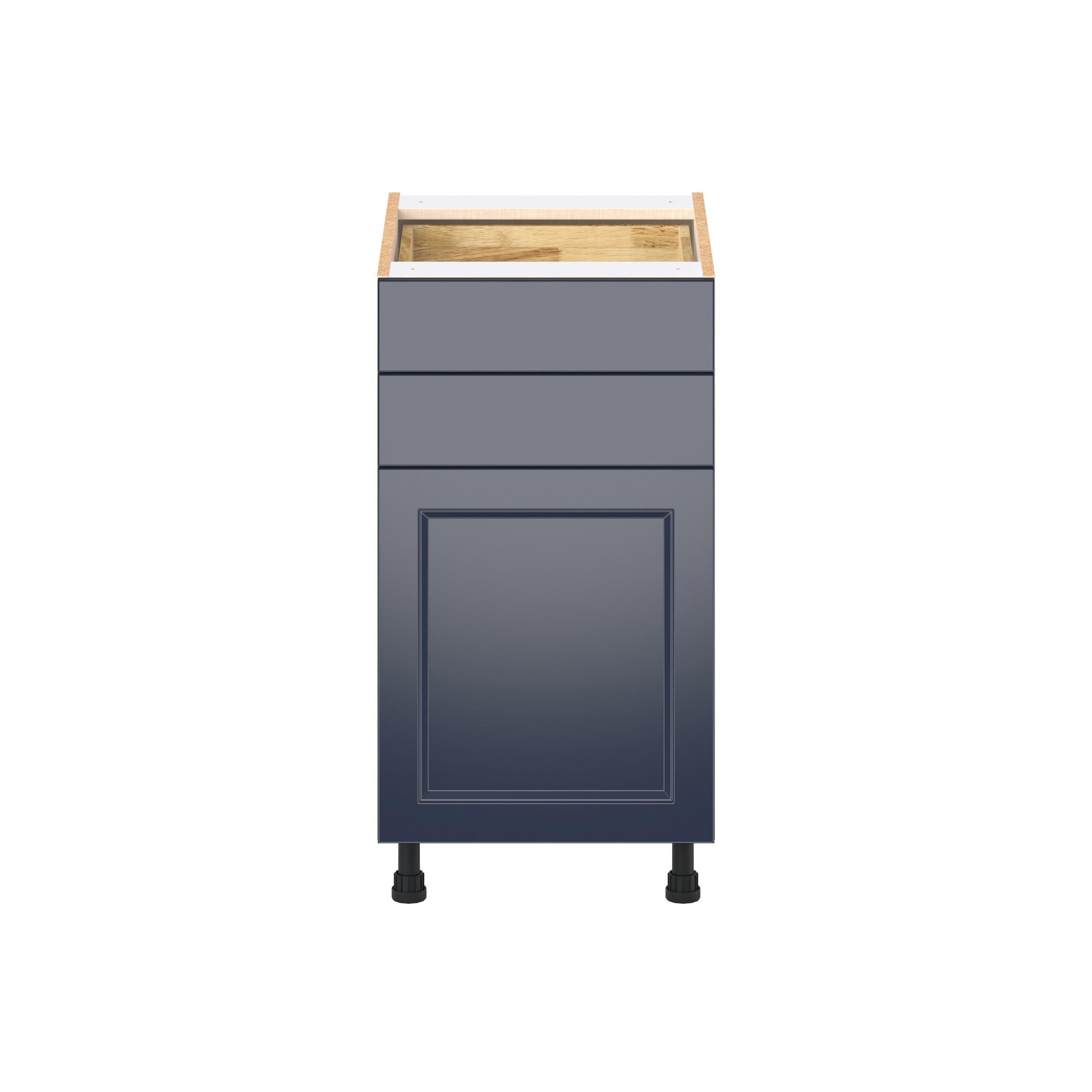Peachtree 18 in. Painted Midnight Blue Door and Drawer Base Cabinet