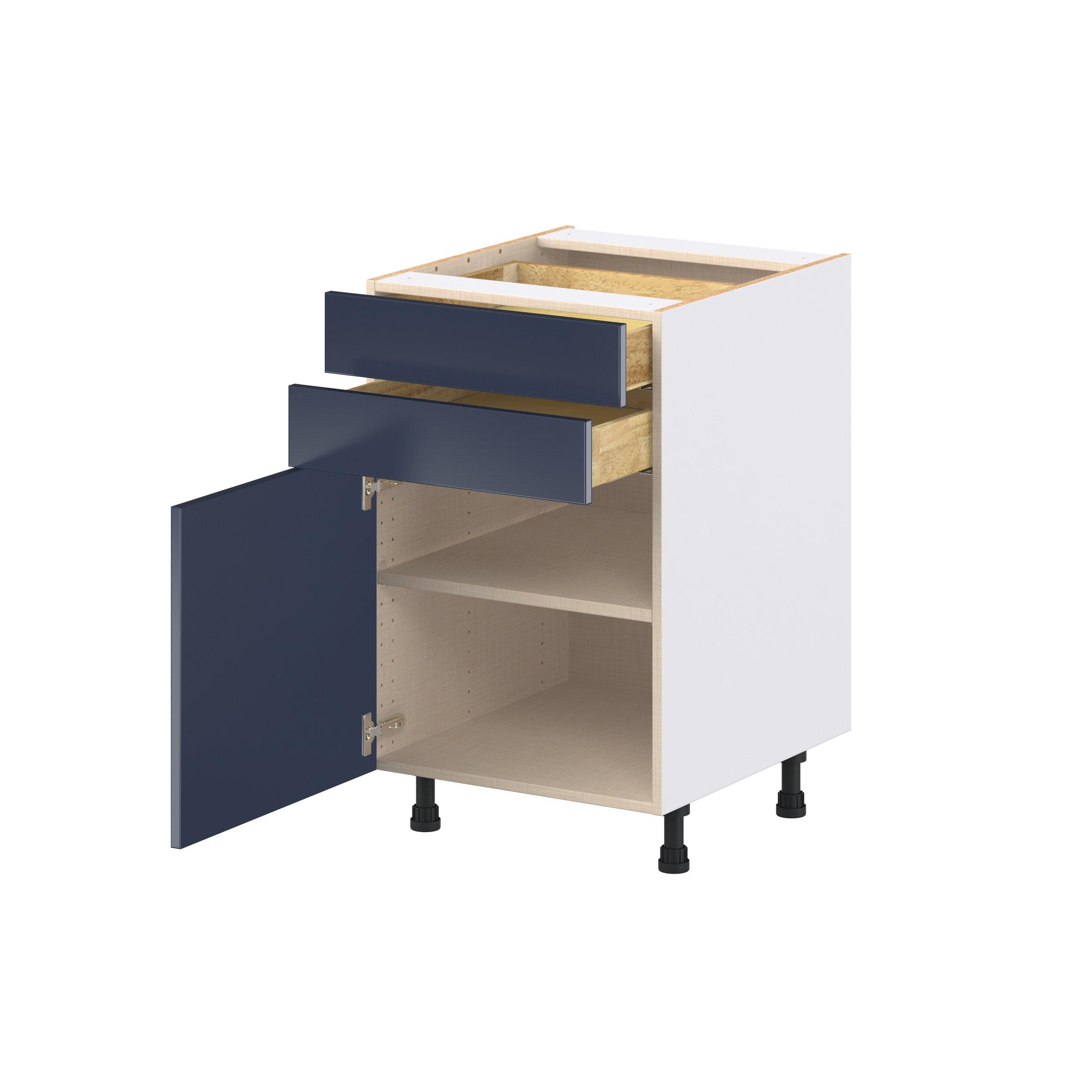 Peachtree 21 in. Painted Midnight Blue Door and Drawer Base Cabinet