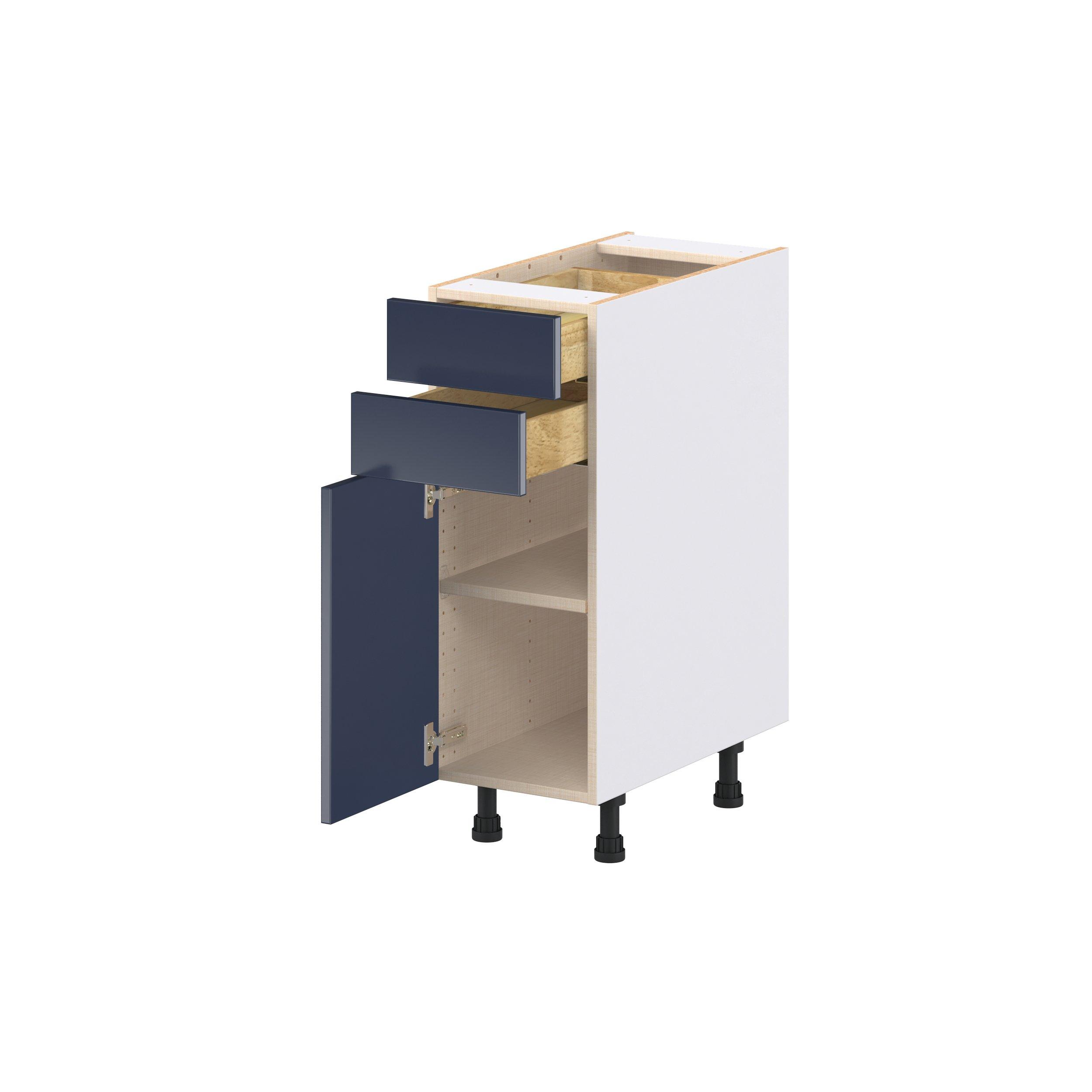 Peachtree 12 in. Painted Midnight Blue Door and Drawer Base Cabinet