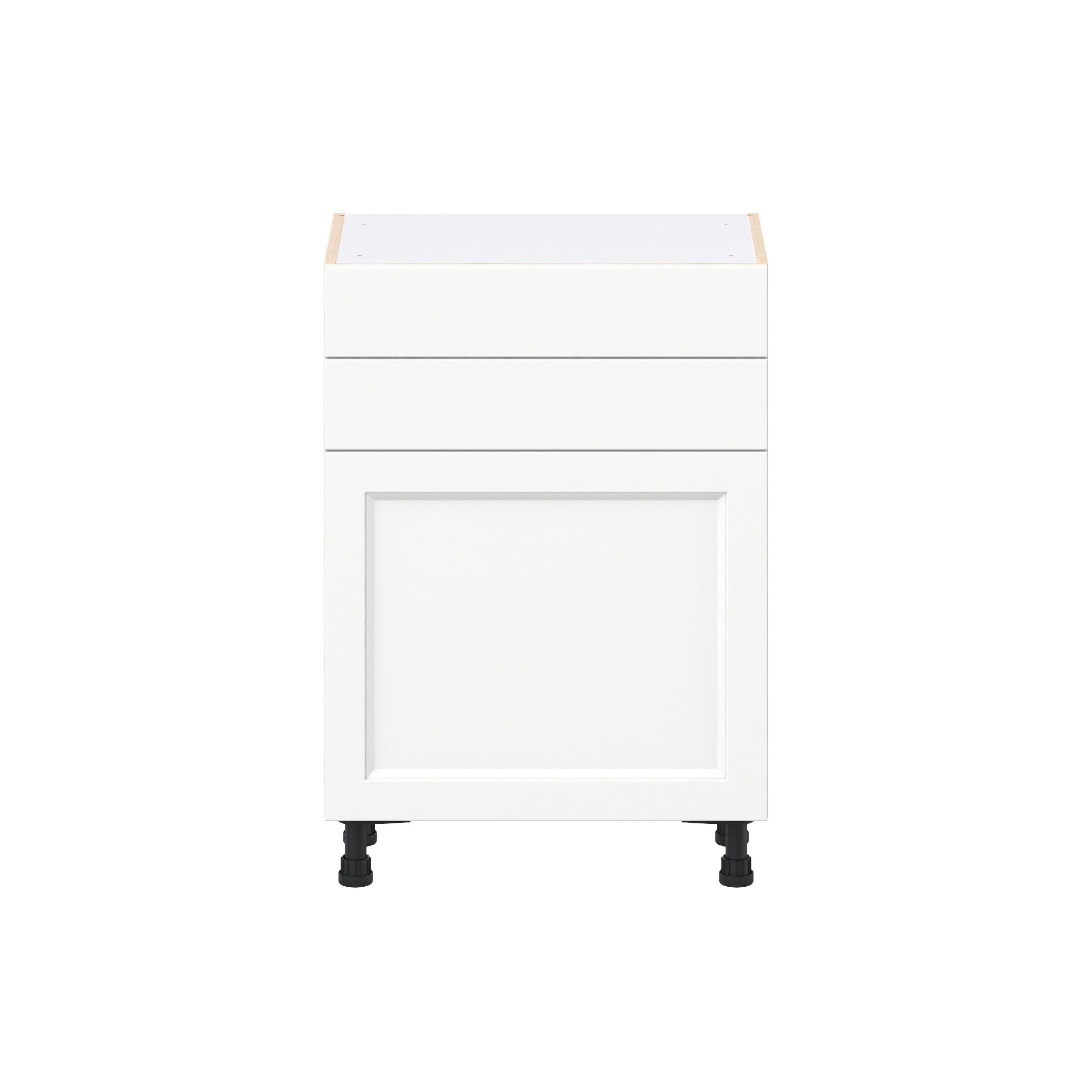 Peachtree 24 in. Painted Bright White Shallow Base Cabinet