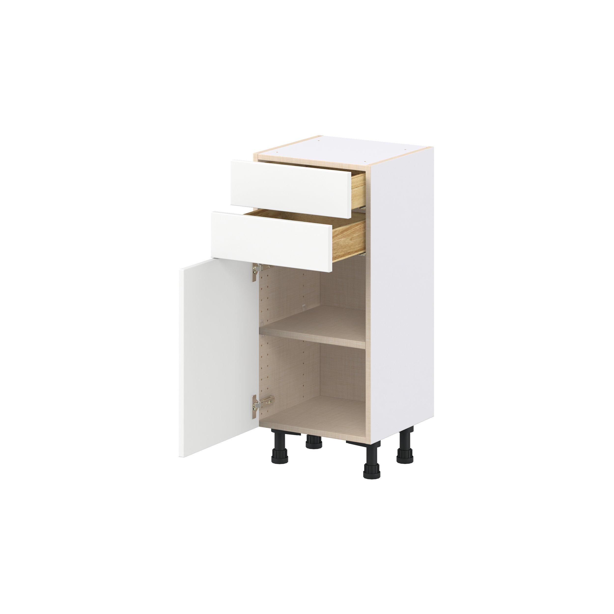 Peachtree 15 in. Painted Bright White Shallow Base Cabinet