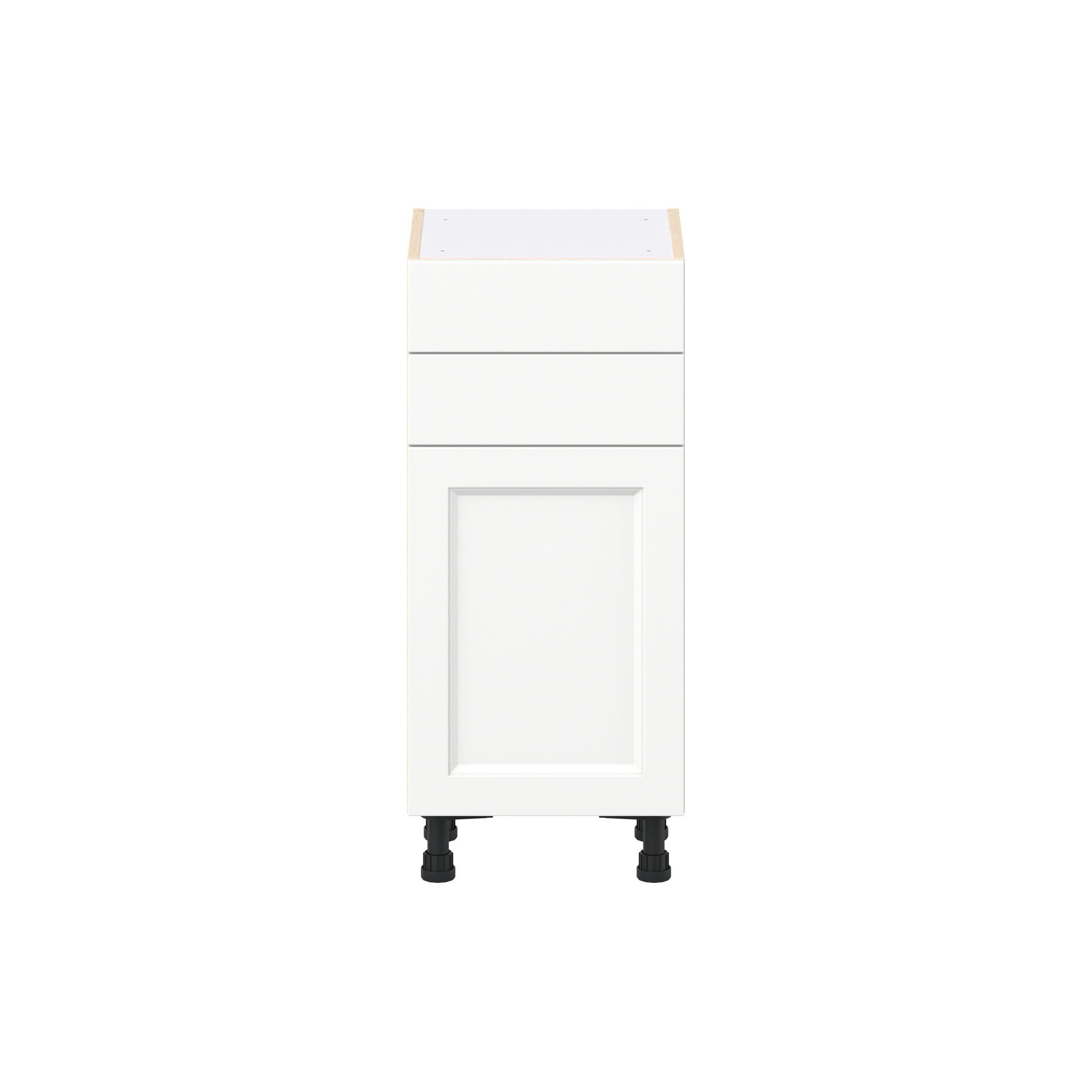 Peachtree 15 in. Painted Bright White Shallow Base Cabinet