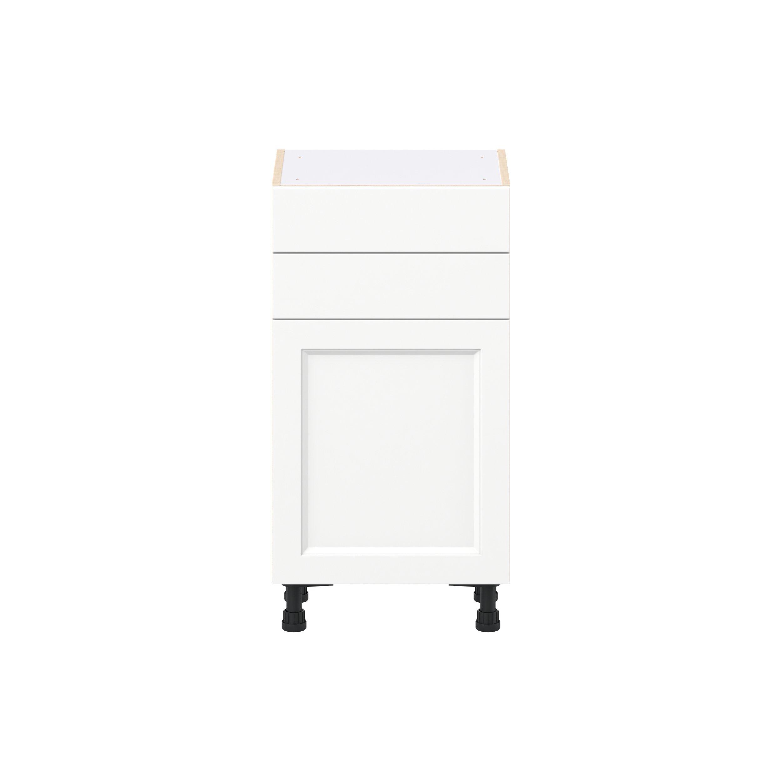Peachtree 18 in. Painted Bright White Shallow Base Cabinet