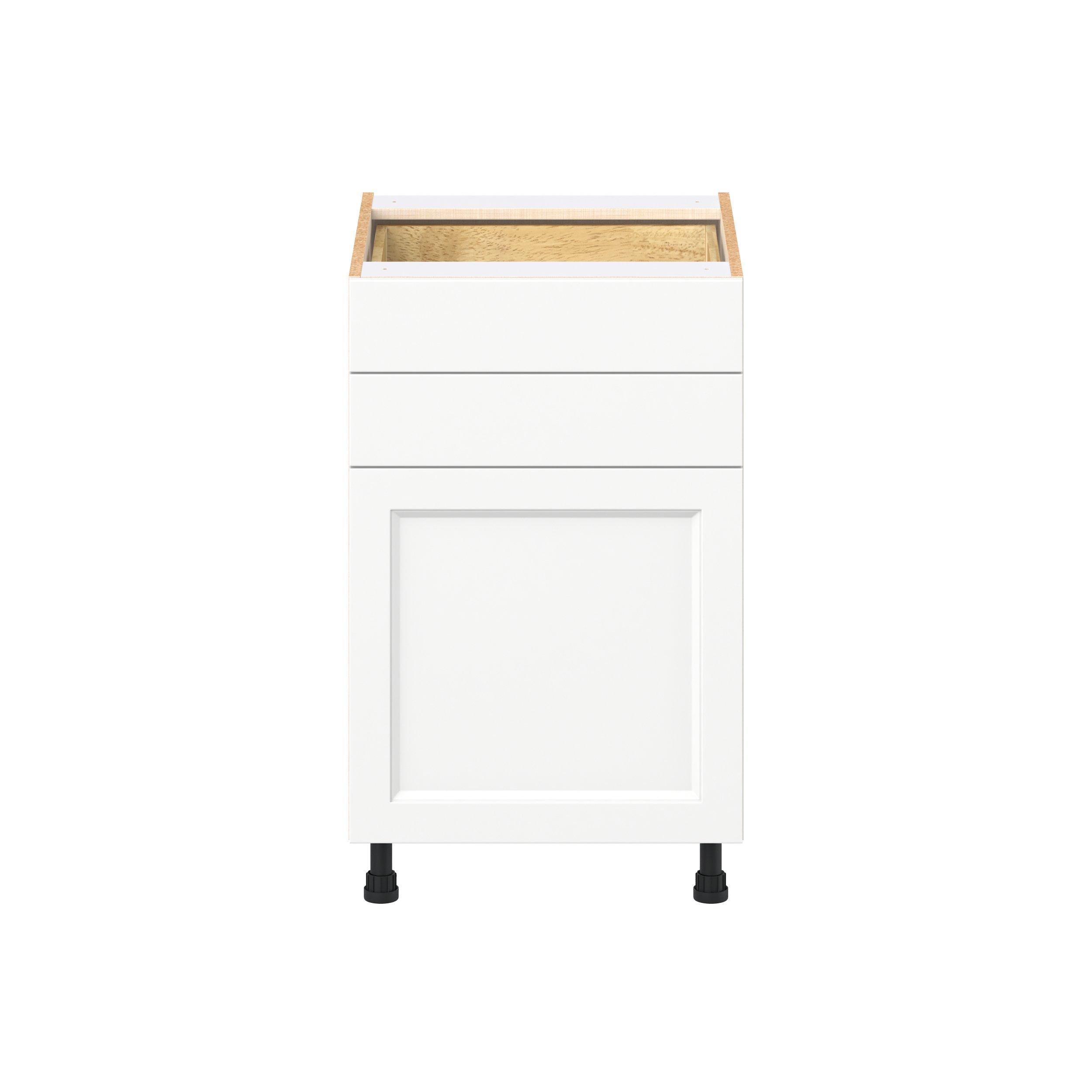 Peachtree 21 in. Painted Bright White Door and Drawer Base Cabinet