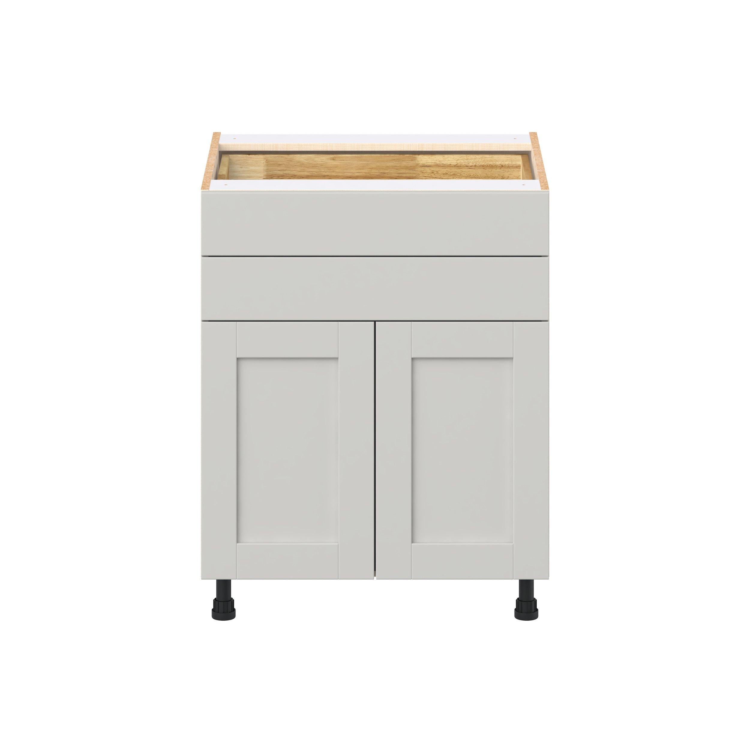 Summerhill 27 in. Light Gray Door and Drawer Base Cabinet