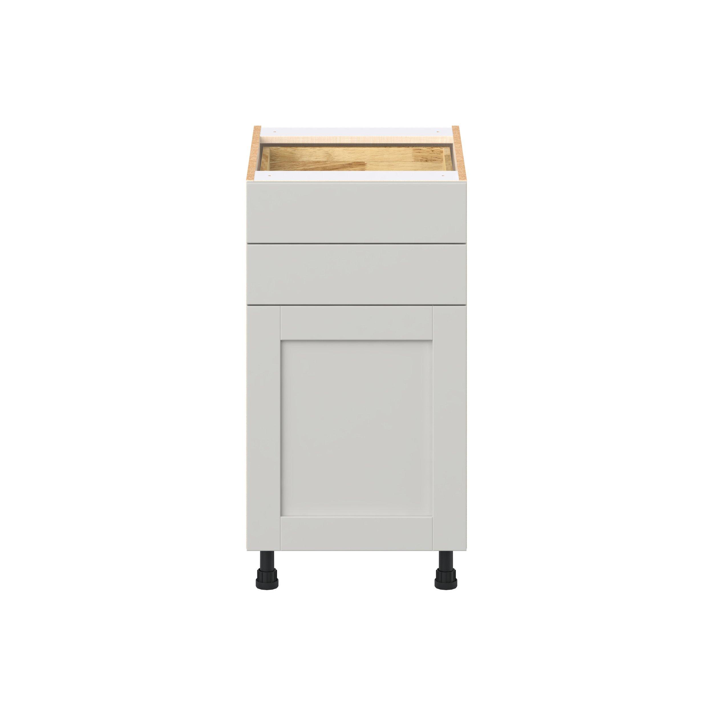 Summerhill 18 in. Light Gray Door and Drawer Base Cabinet