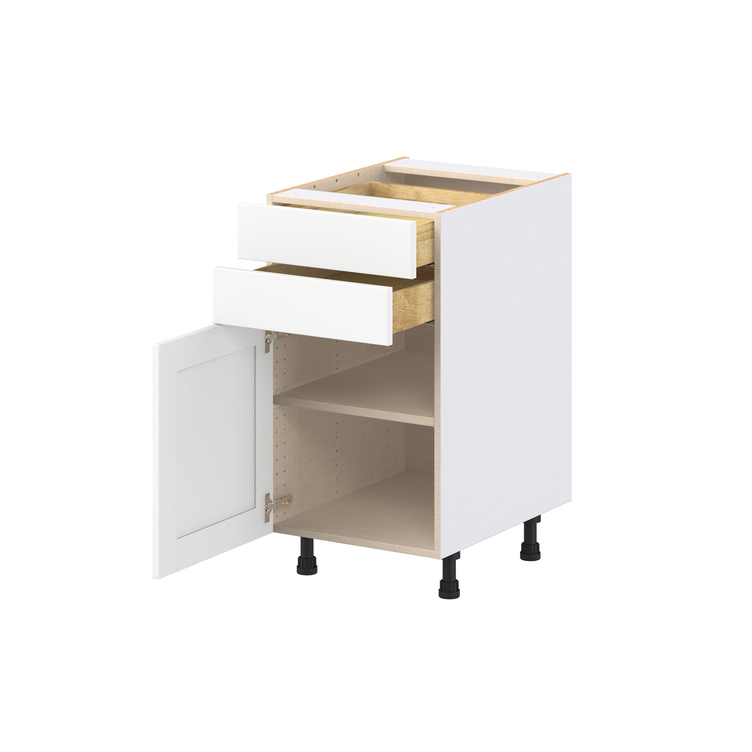 Summerhill 18 in. Bright White Door and Drawer Base Cabinet