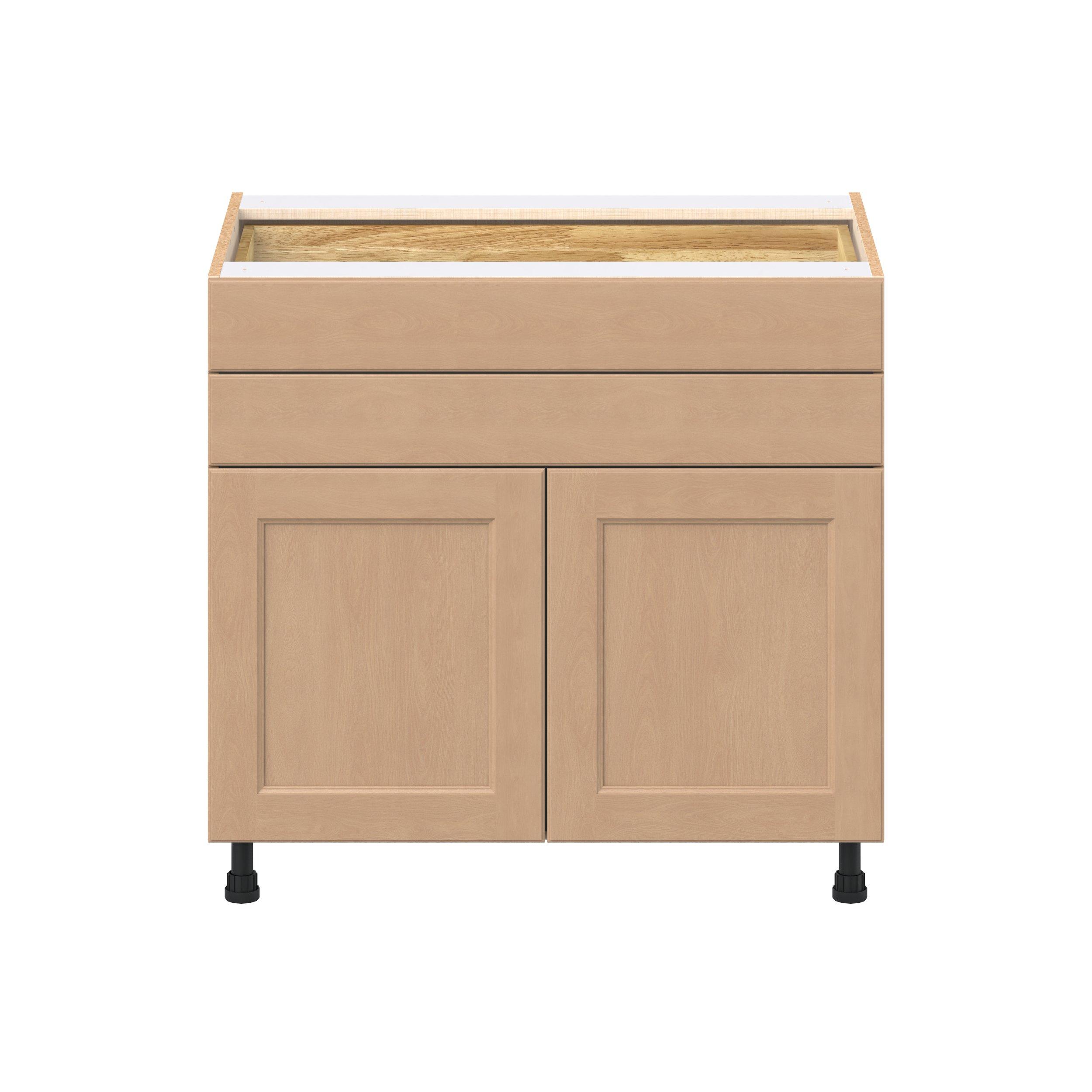 Sugarhill 36 in. Stained Sugar Cookie Door and Drawer Base Cabinet