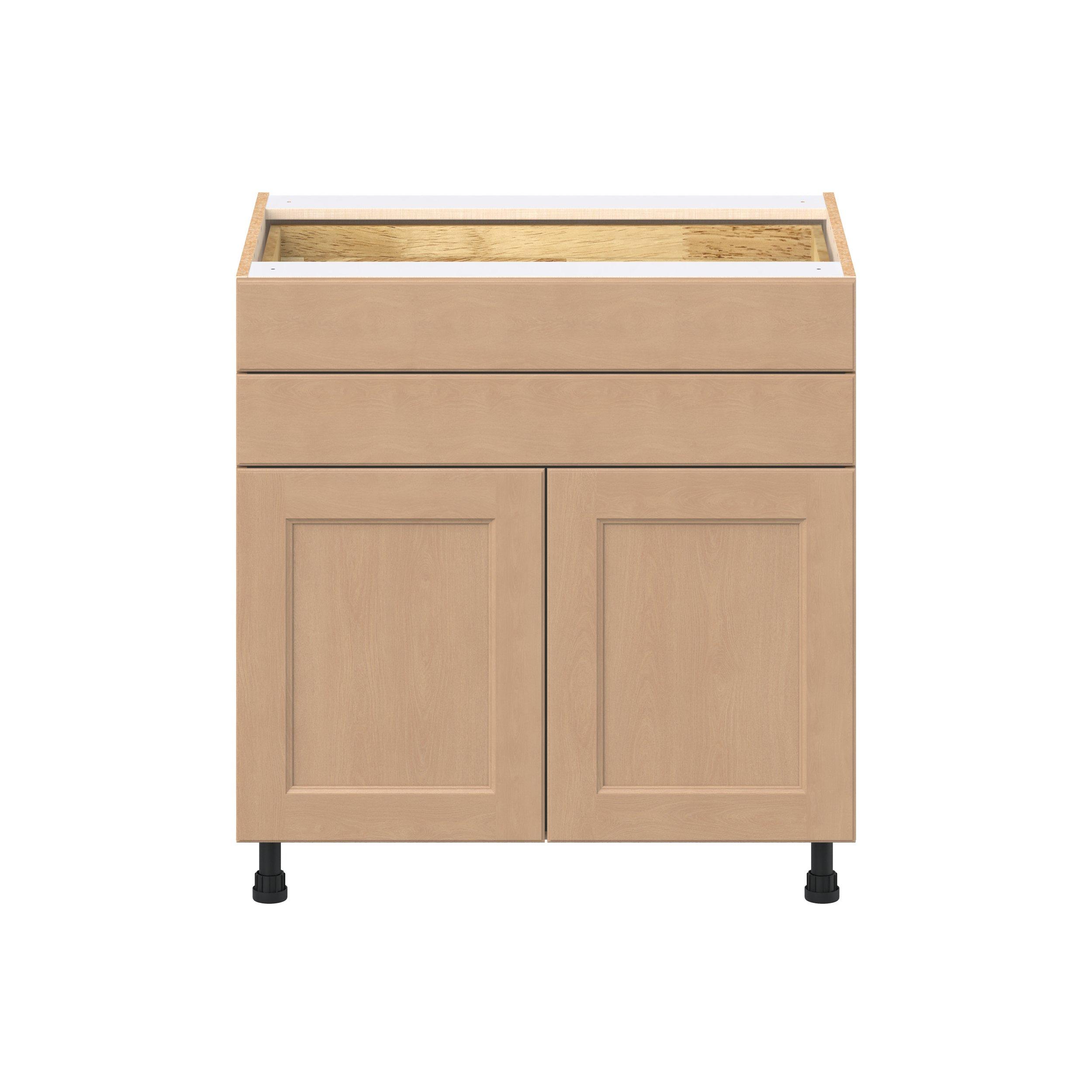 Sugarhill 33 in. Stained Sugar Cookie Door and Drawer Base Cabinet