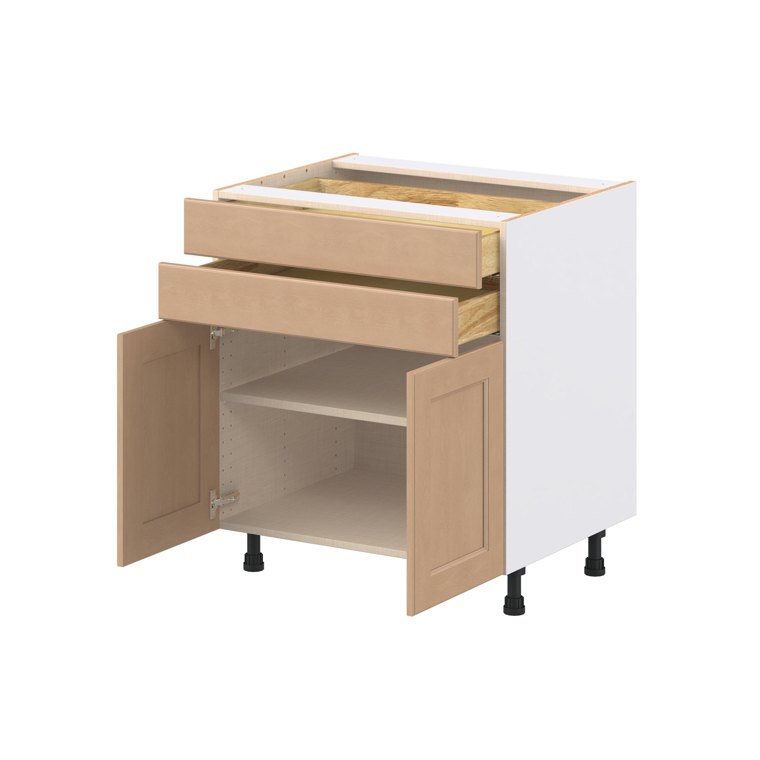 Sugarhill 30 in. Stained Sugar Cookie Door and Drawer Base Cabinet