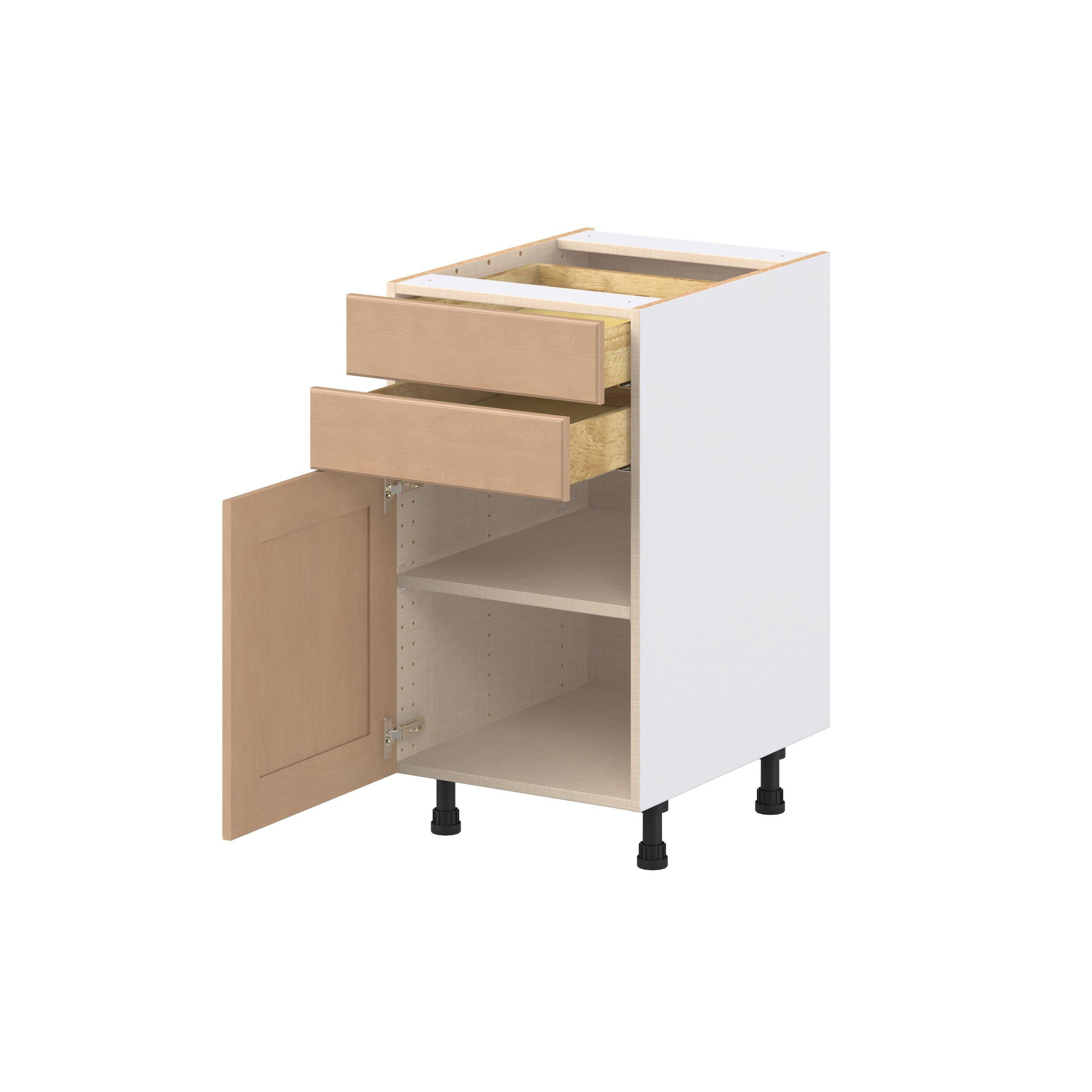Sugarhill 18 in. Stained Sugar Cookie Door and Drawer Base Cabinet