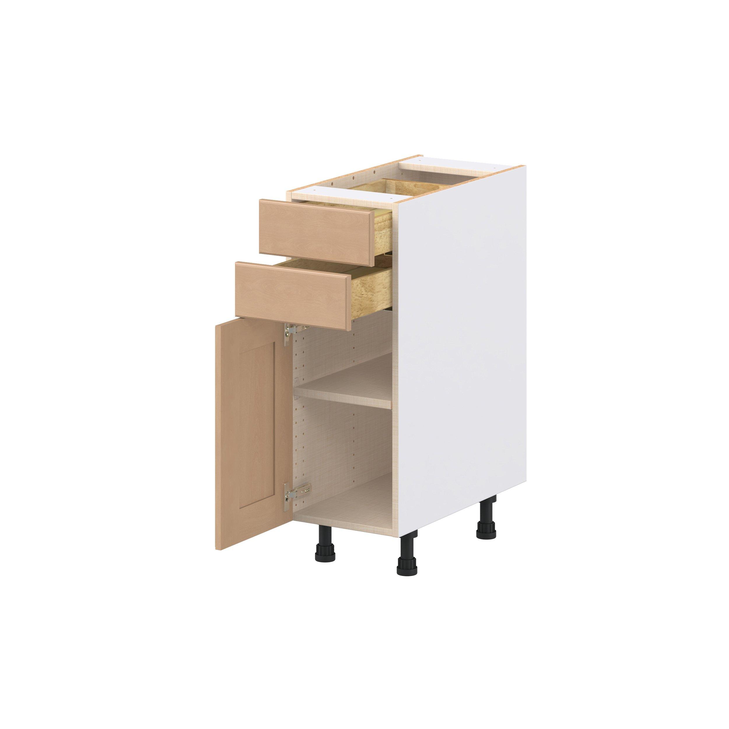 Sugarhill 12 in. Stained Sugar Cookie Door and Drawer Base Cabinet