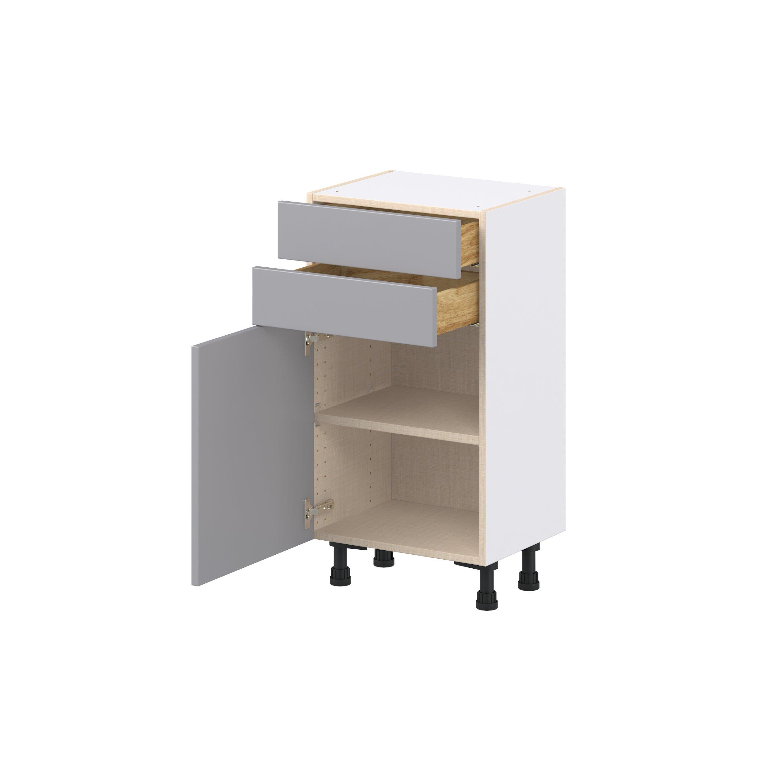Candler 15 in. Painted Slate Gray Shallow Base Cabinet