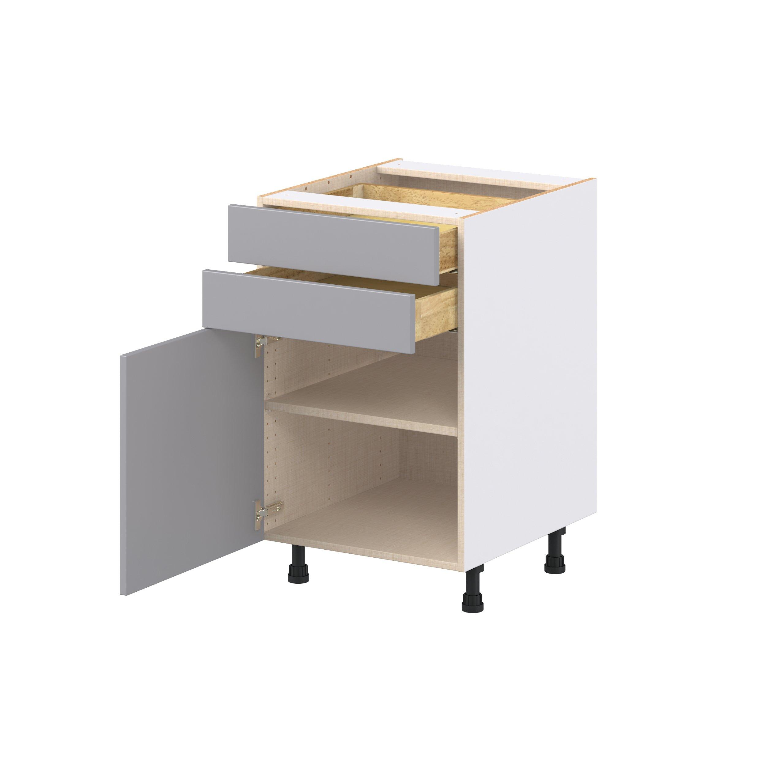 Candler 21 in. Painted Slate Gray Door and Drawer Base Cabinet